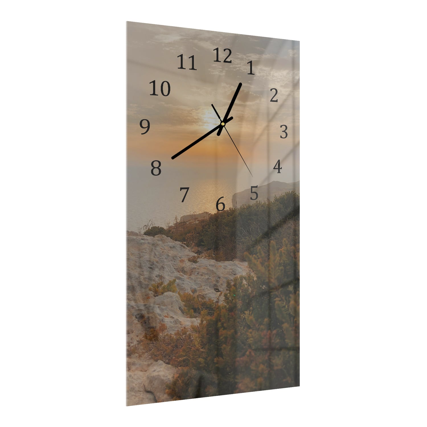 Wanduhr 30x60 - Blick auf Malta