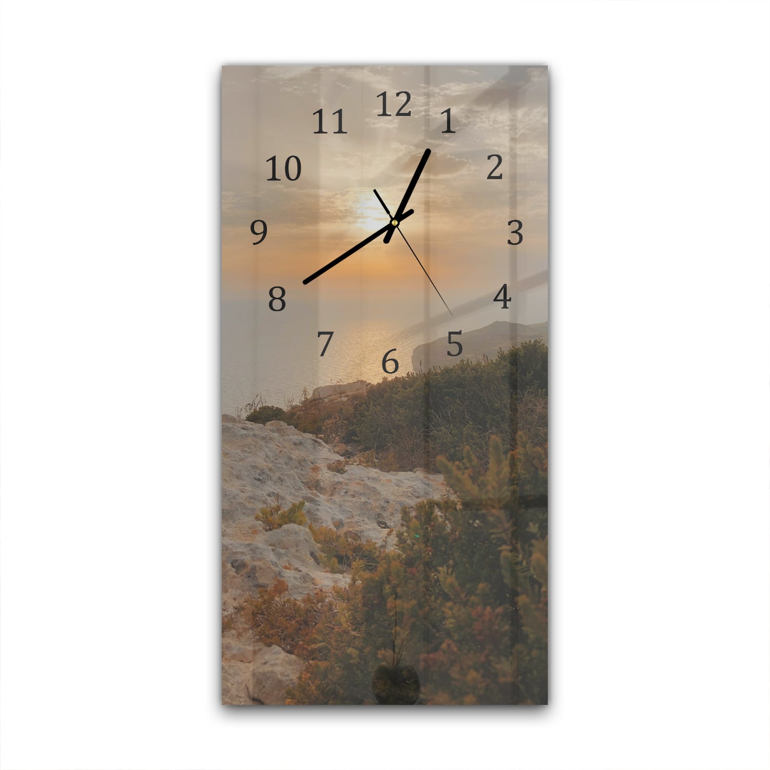 Wanduhr 30x60 - Blick auf Malta