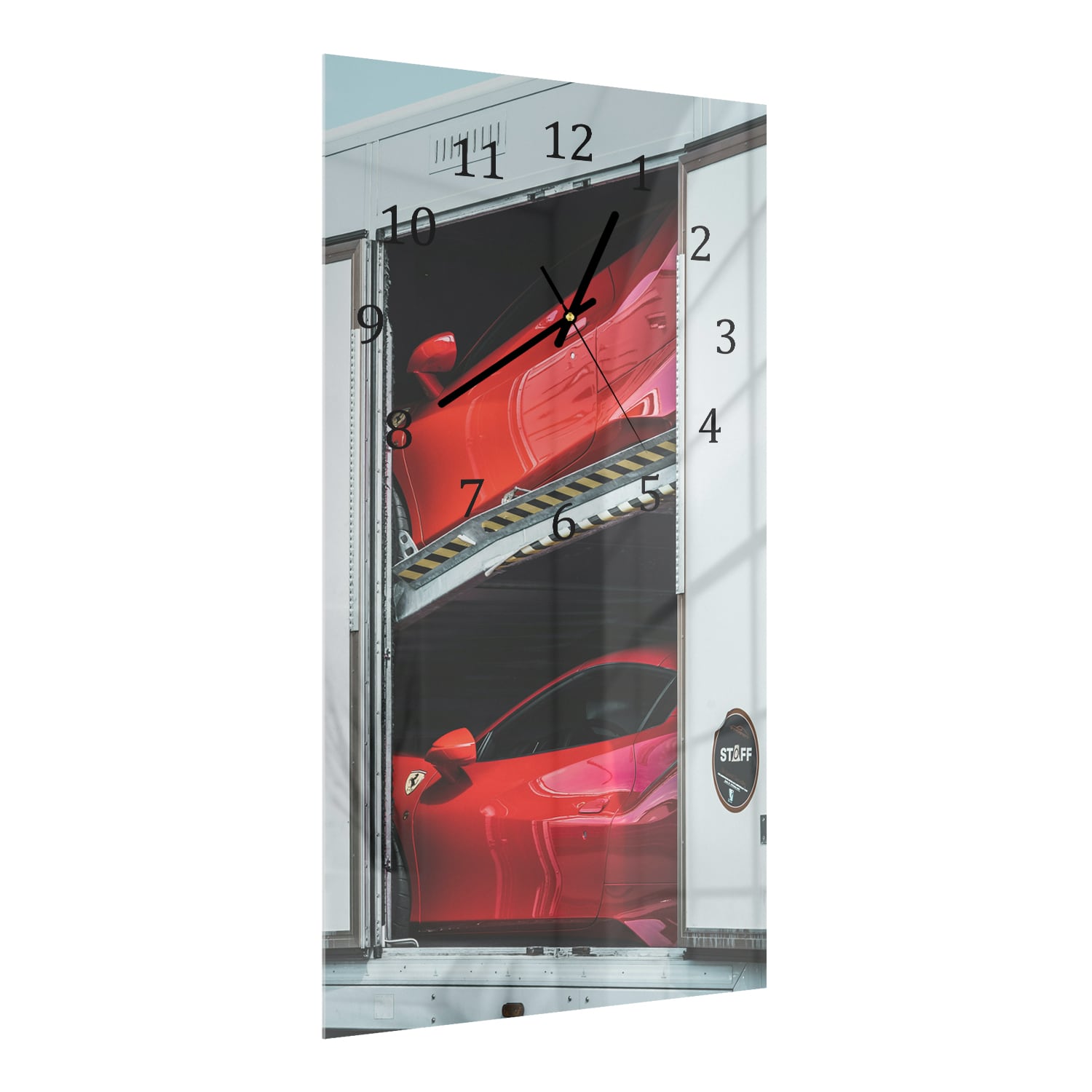 Wanduhr 30x60 - Ferrari-Transport
