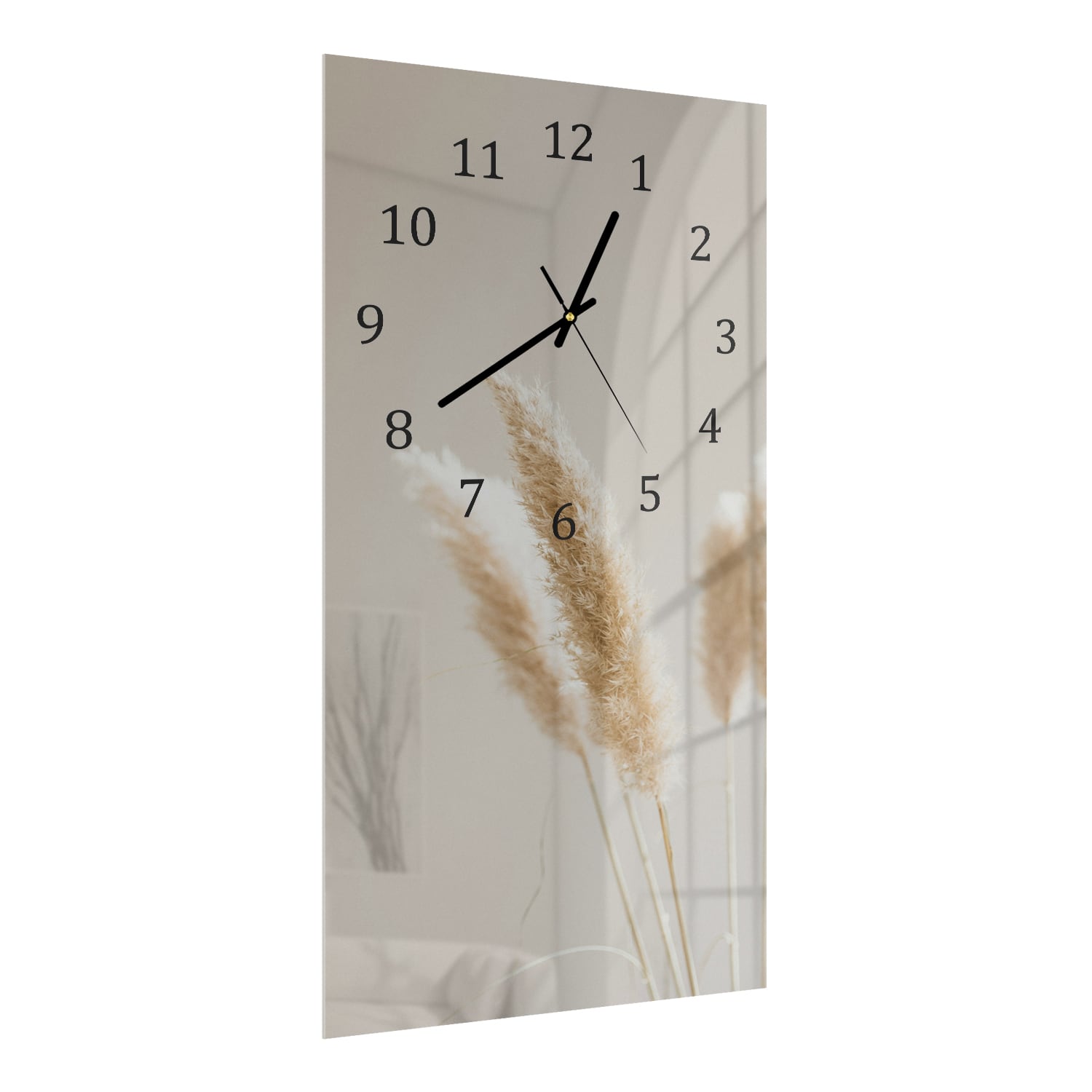 Wanduhr 30x60 - Zarte Federn