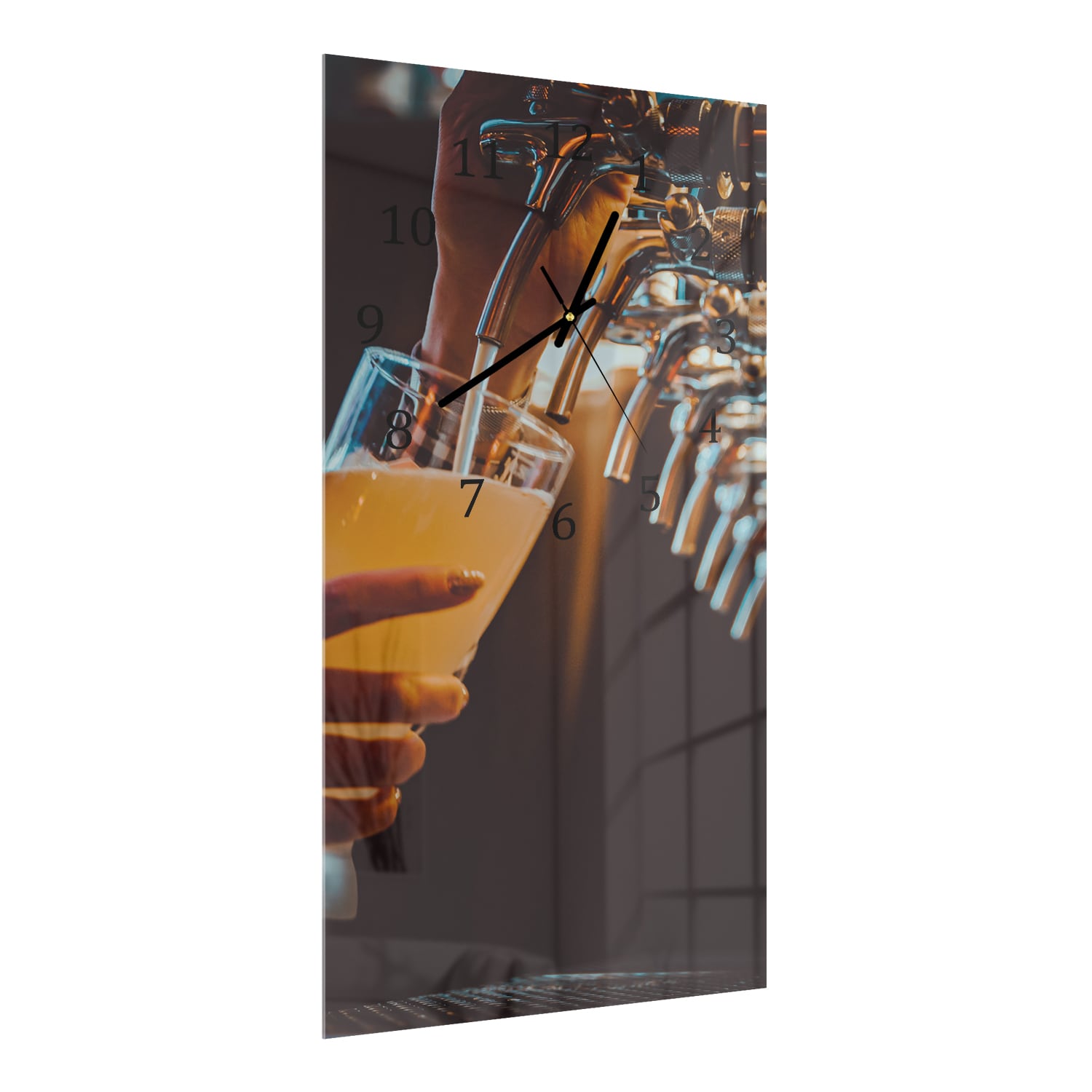 Wanduhr 30x60 - Bierhahn
