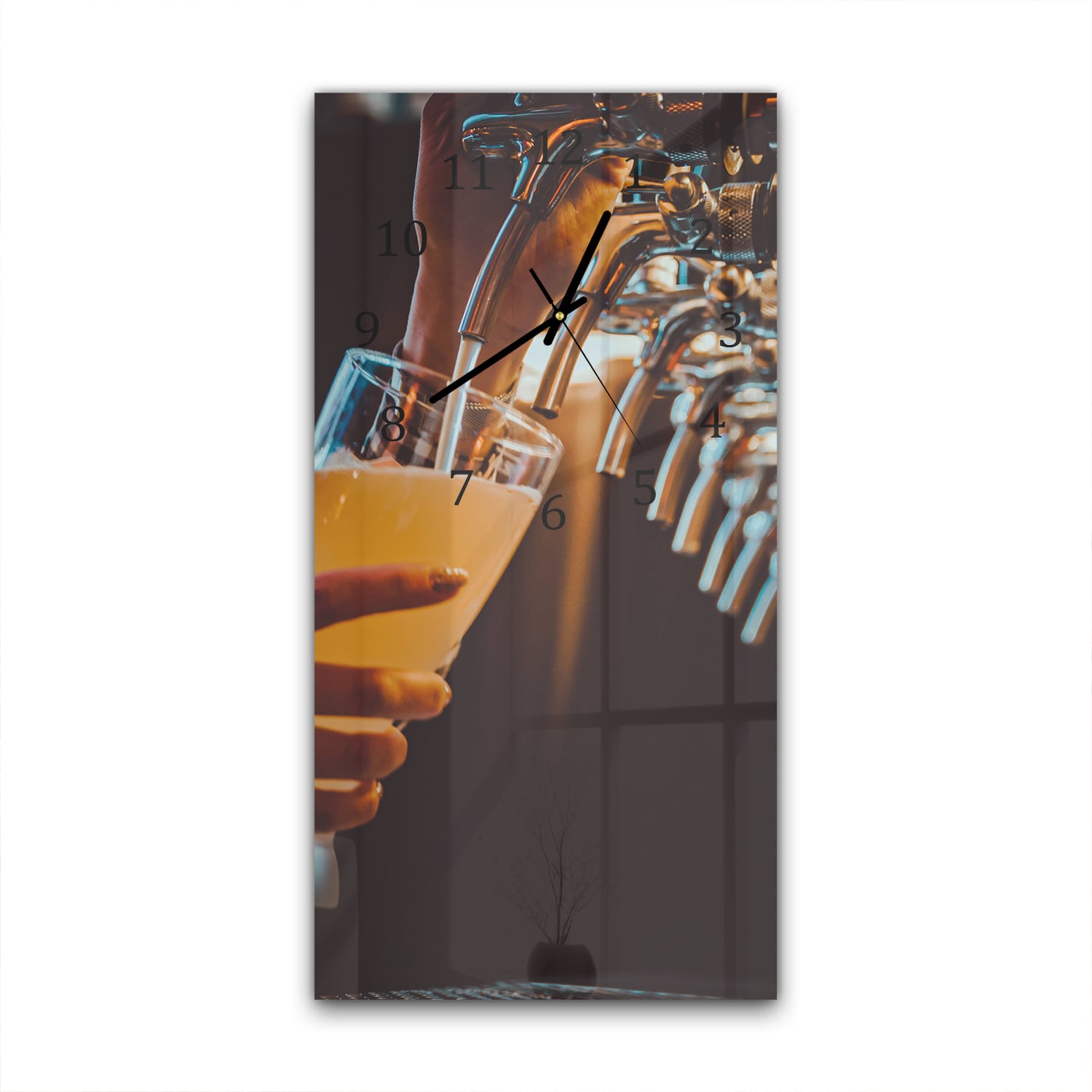 Wanduhr 30x60 - Bierhahn