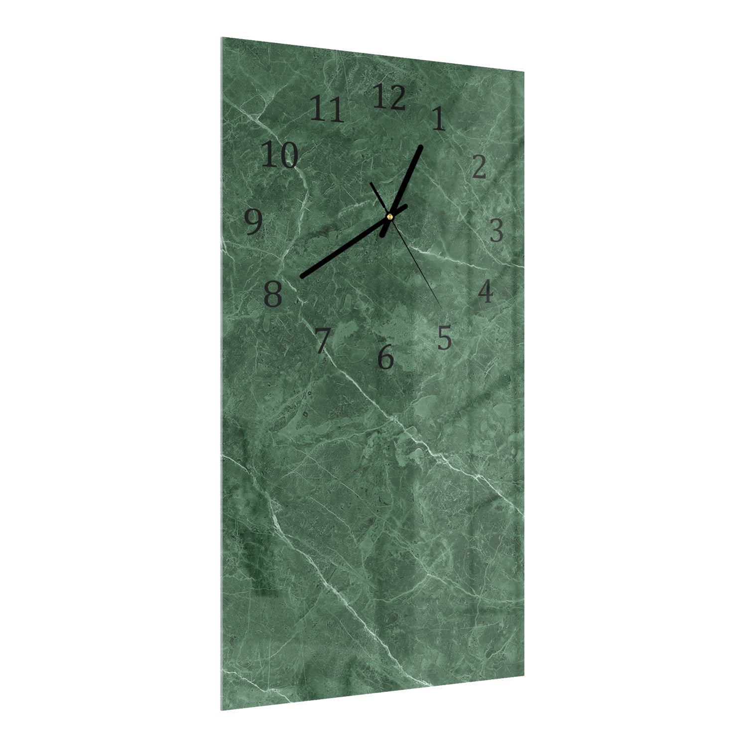 Wanduhr 30x60 - Grüner Marmor
