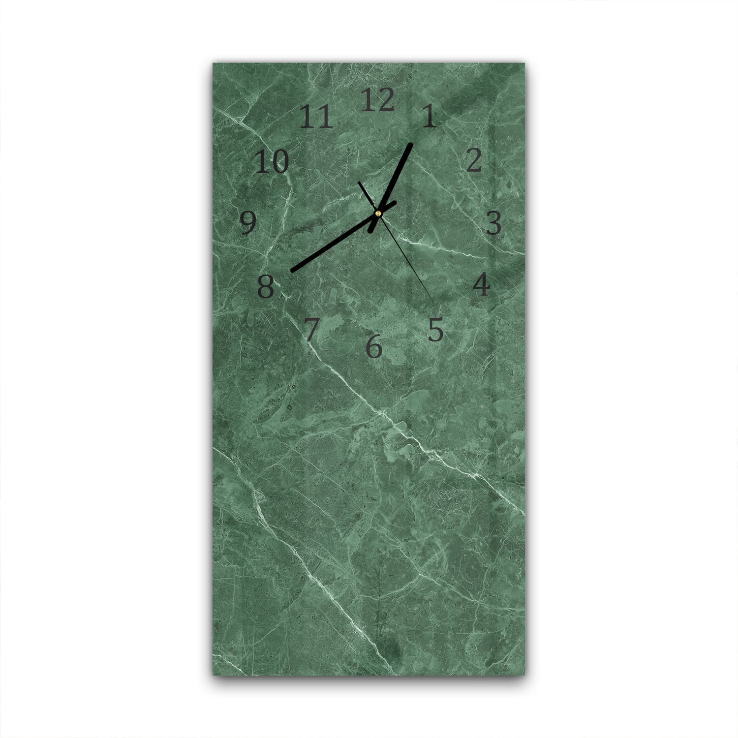 Wanduhr 30x60 - Grüner Marmor
