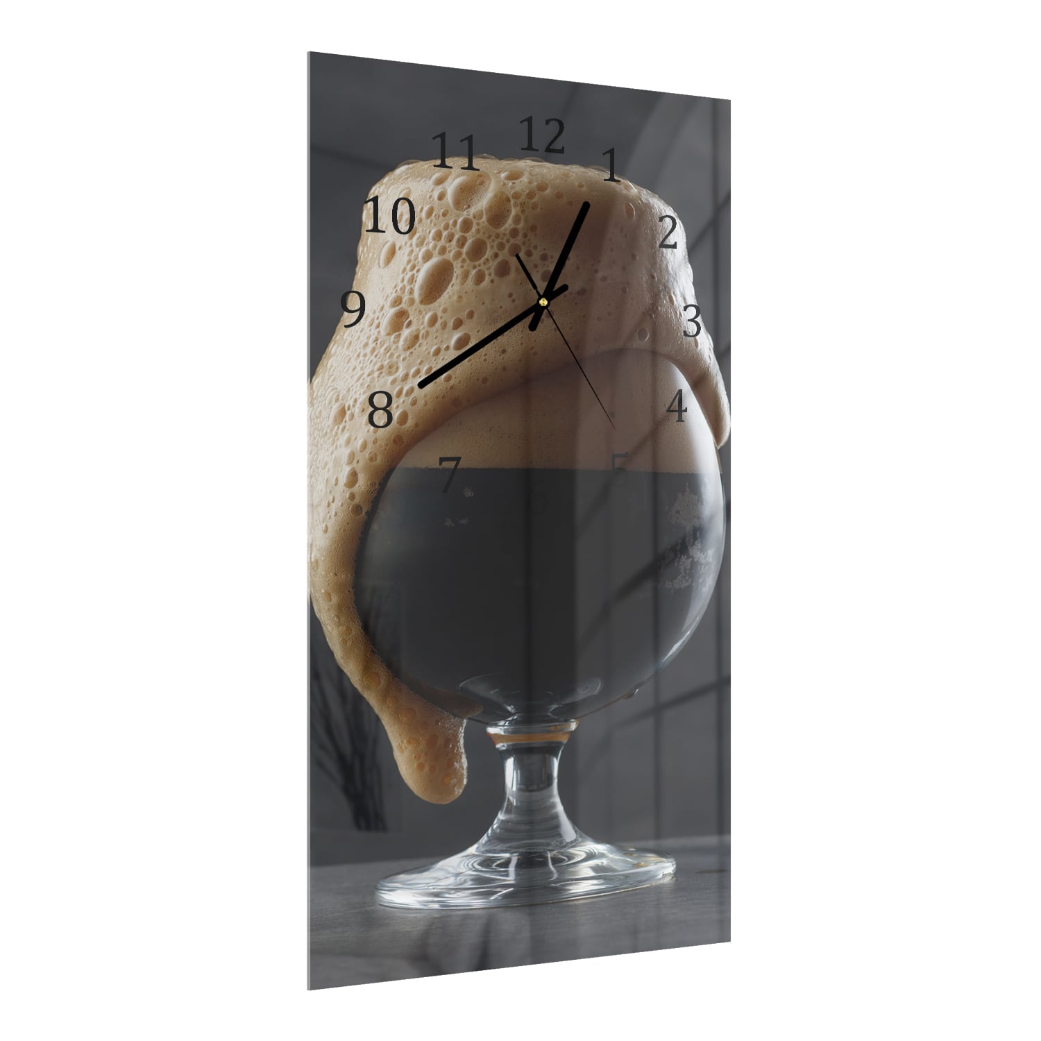 Wanduhr 30x60 - Überlaufendes Bier