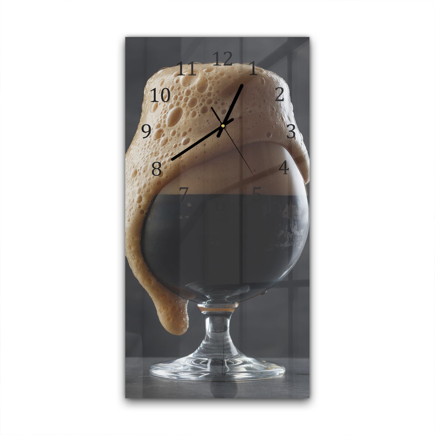 Wanduhr 30x60 - Überlaufendes Bier