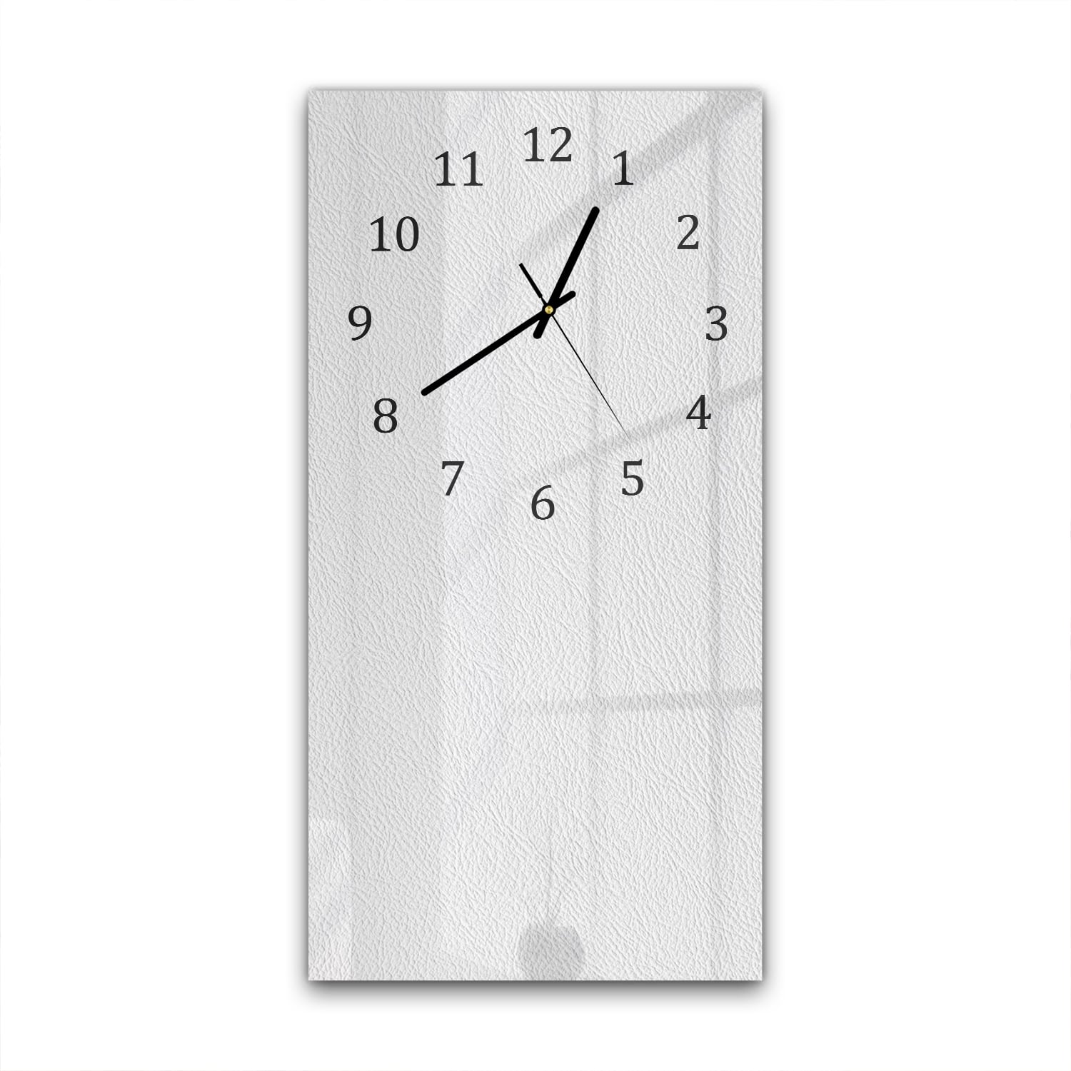 Wanduhr 30x60 - Weißes Leder