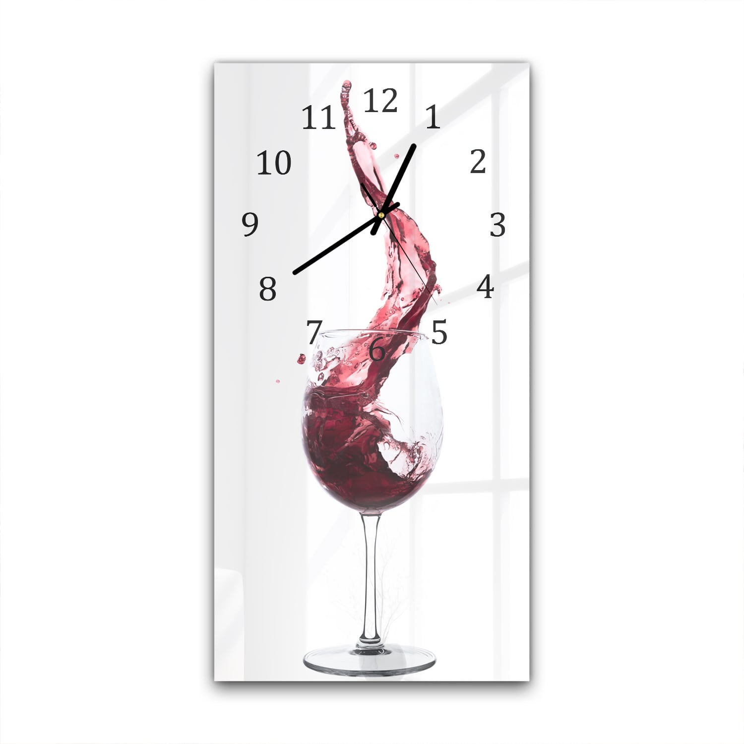 Wanduhr 30x60 - Tanzender Rotwein