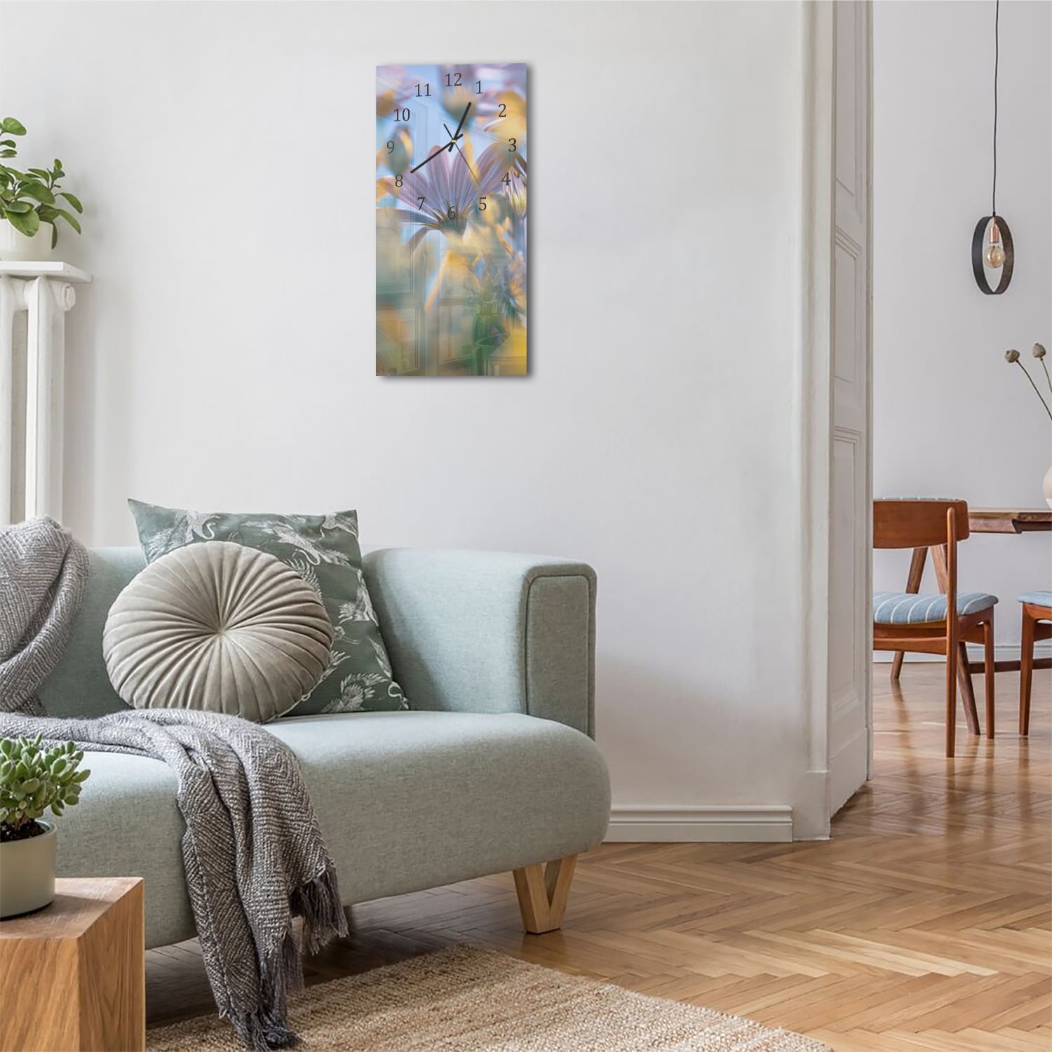 Wanduhr 30x60 - Margeriten