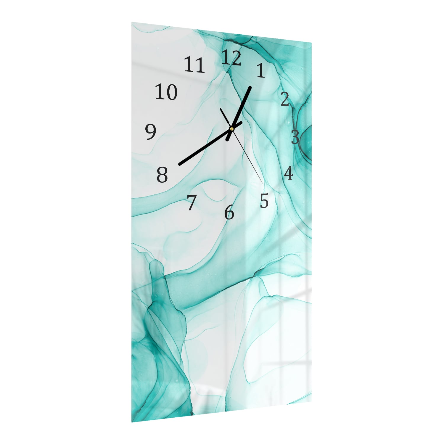 Wanduhr 30x60 - Aquamarin-Marmor