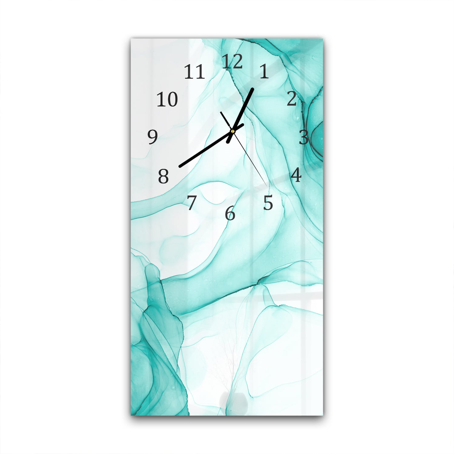 Wanduhr 30x60 - Aquamarin-Marmor