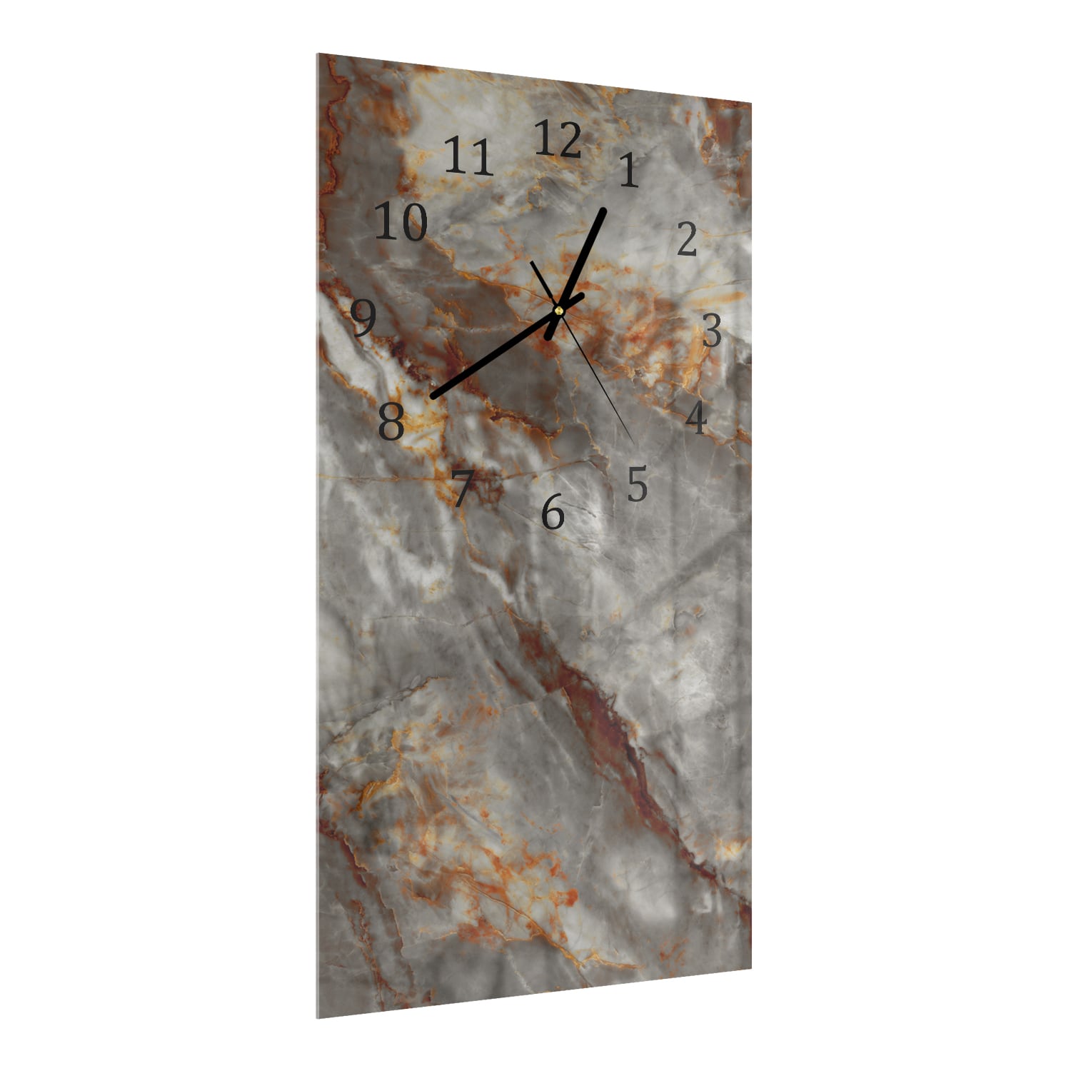 Wanduhr 30x60 - Rotrost-Marmor