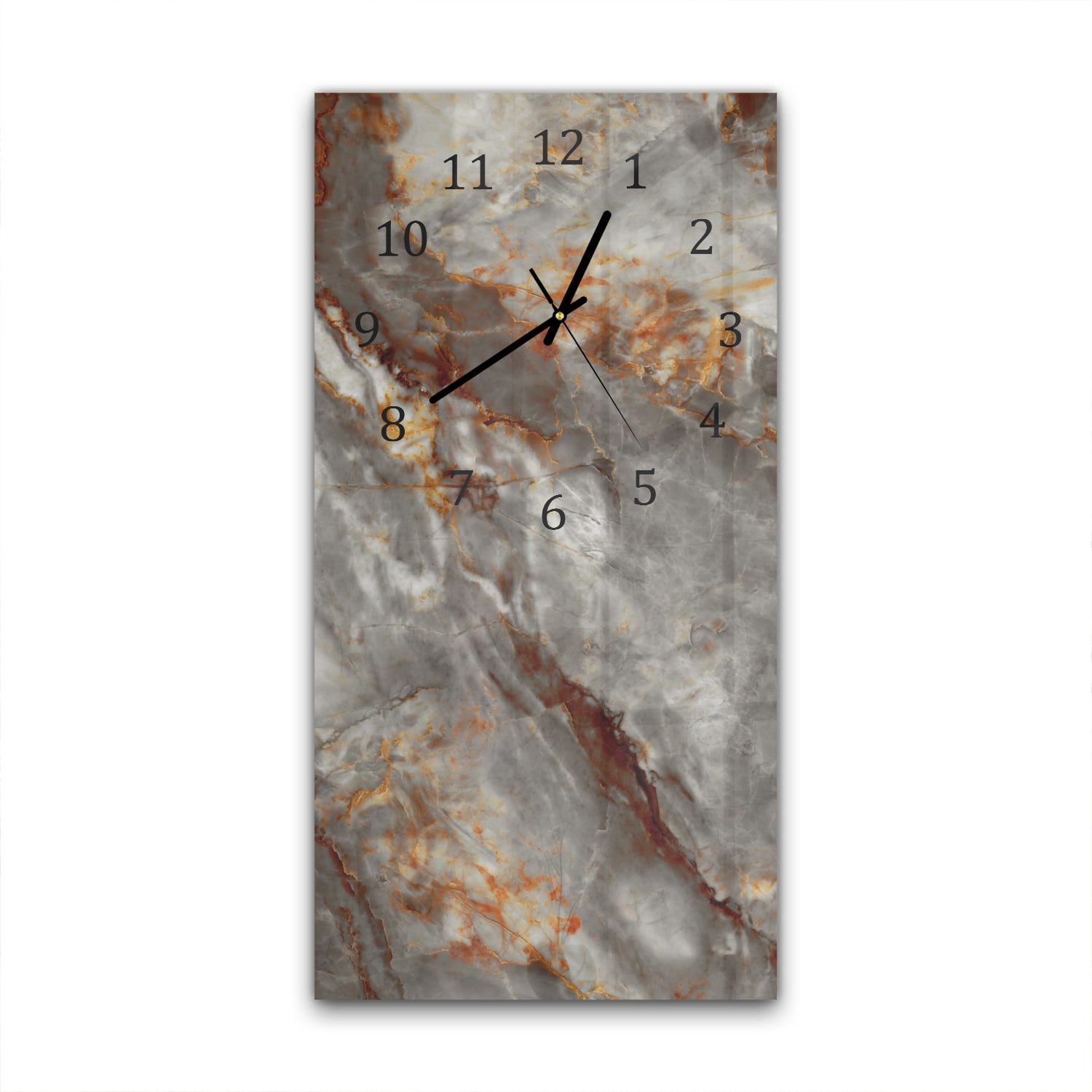 Wanduhr 30x60 - Rotrost-Marmor