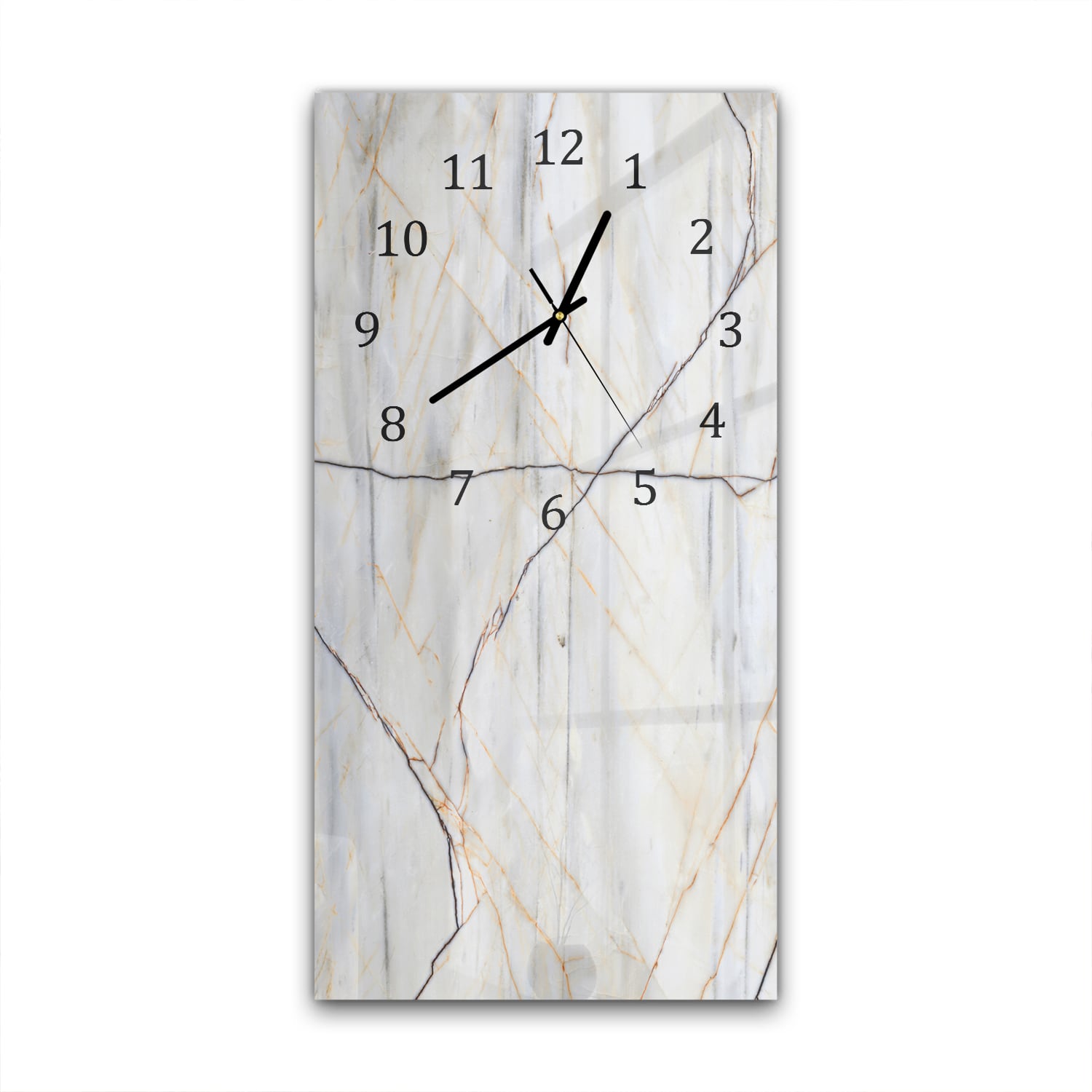 Wanduhr 30x60 - Naturmarmor