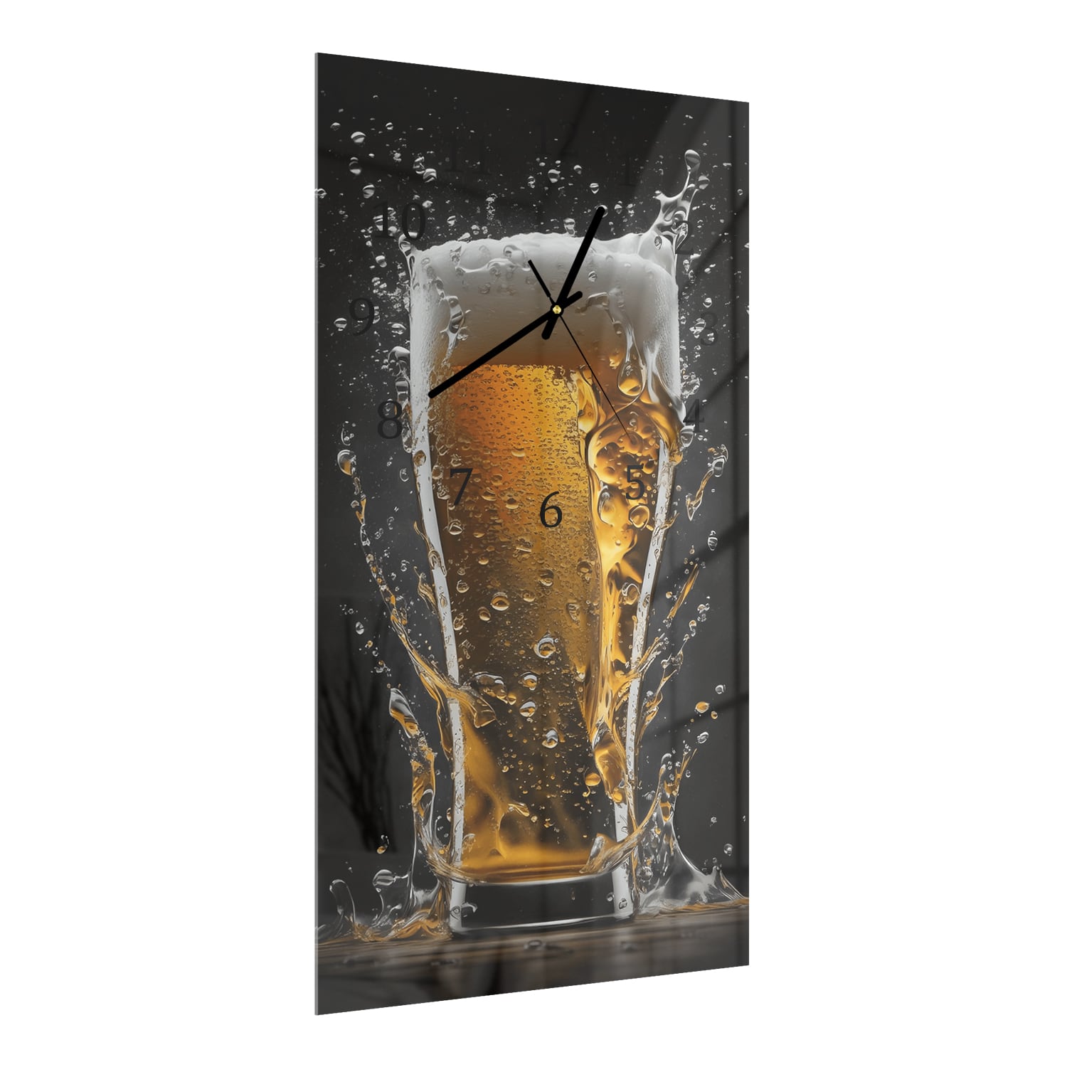 Wanduhr 30x60 - Bierexplosion