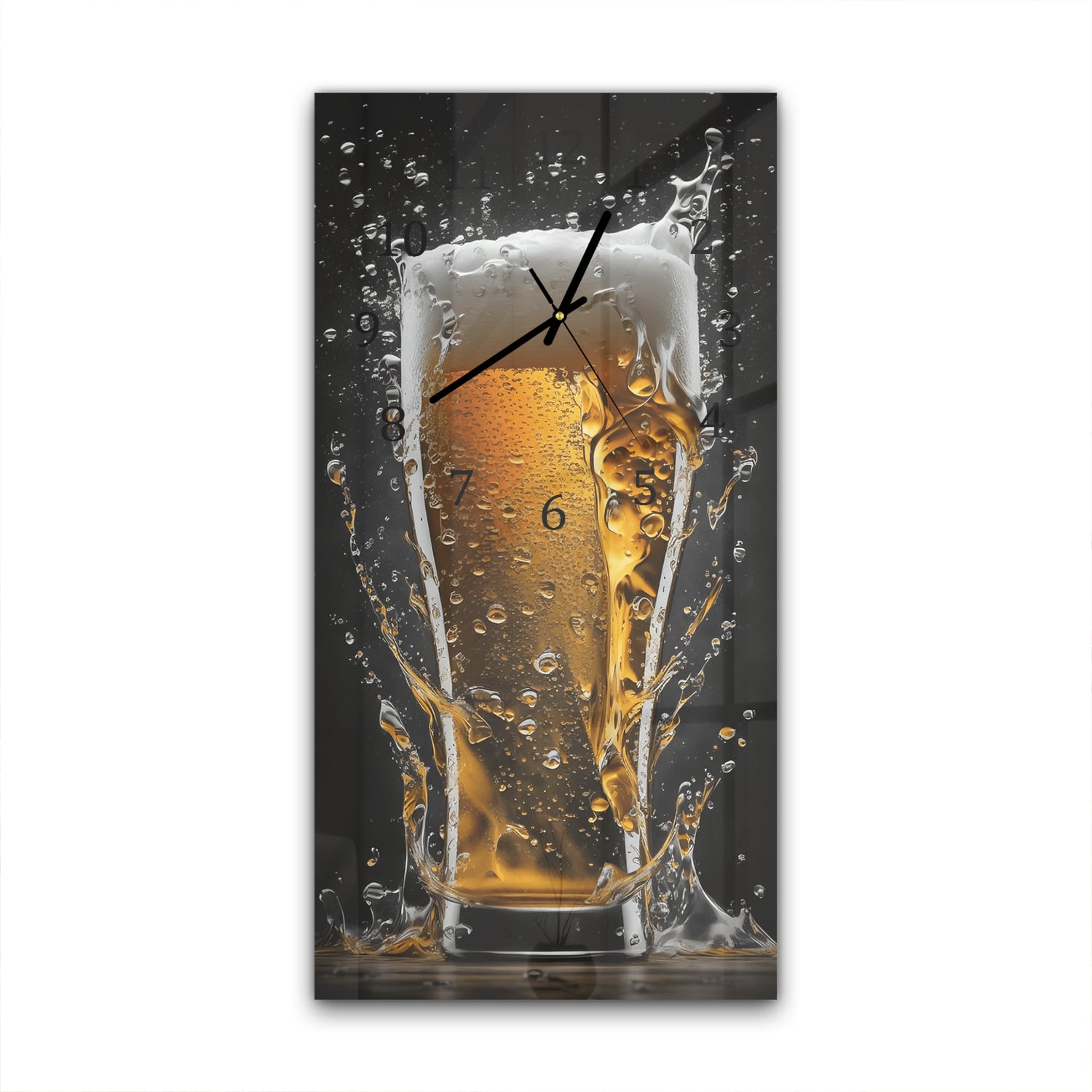 Wanduhr 30x60 - Bierexplosion