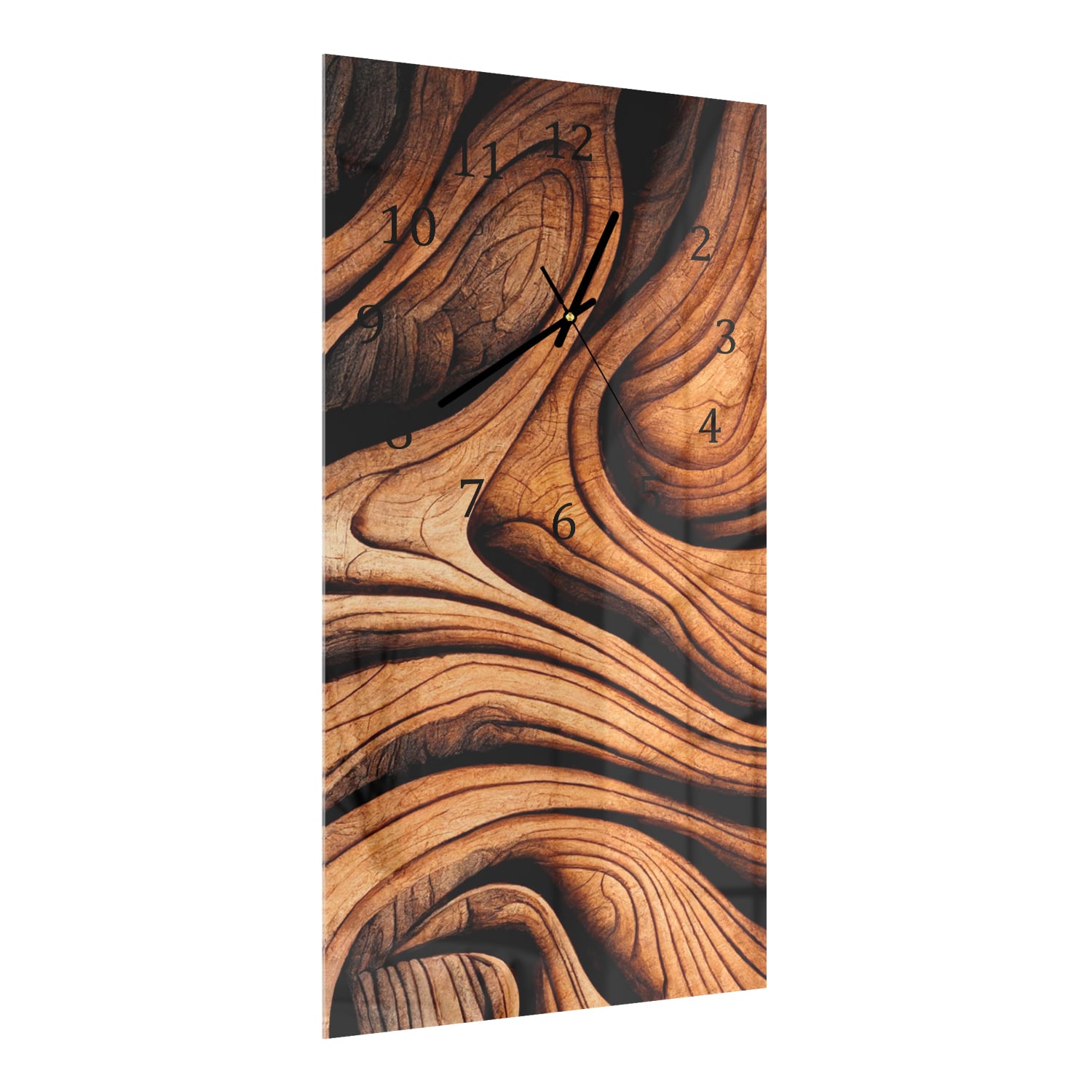 Wanduhr 30x60 - Abstrakte Holztextur