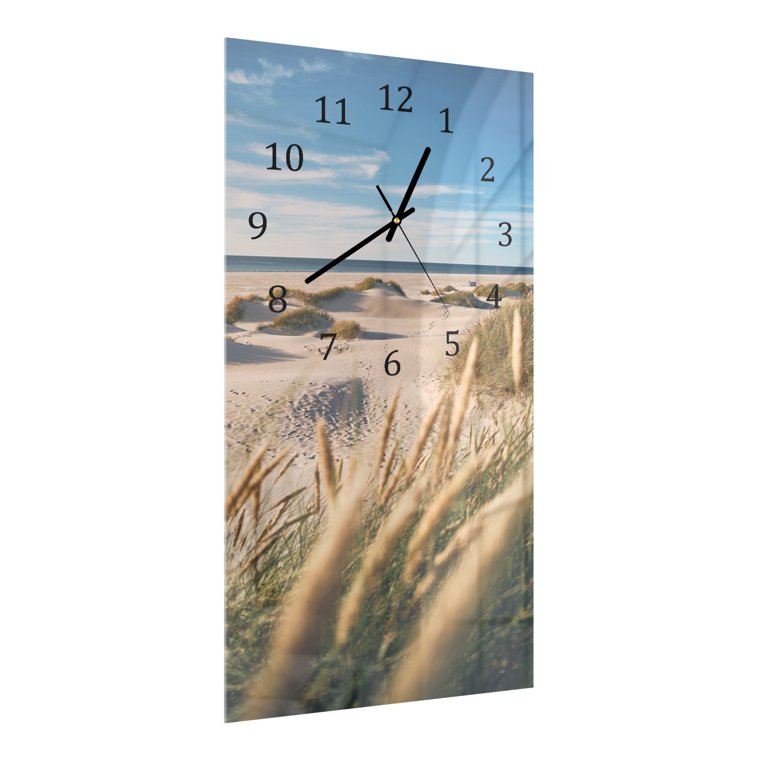 Wanduhr 30x60 - Dünen in Dänemark