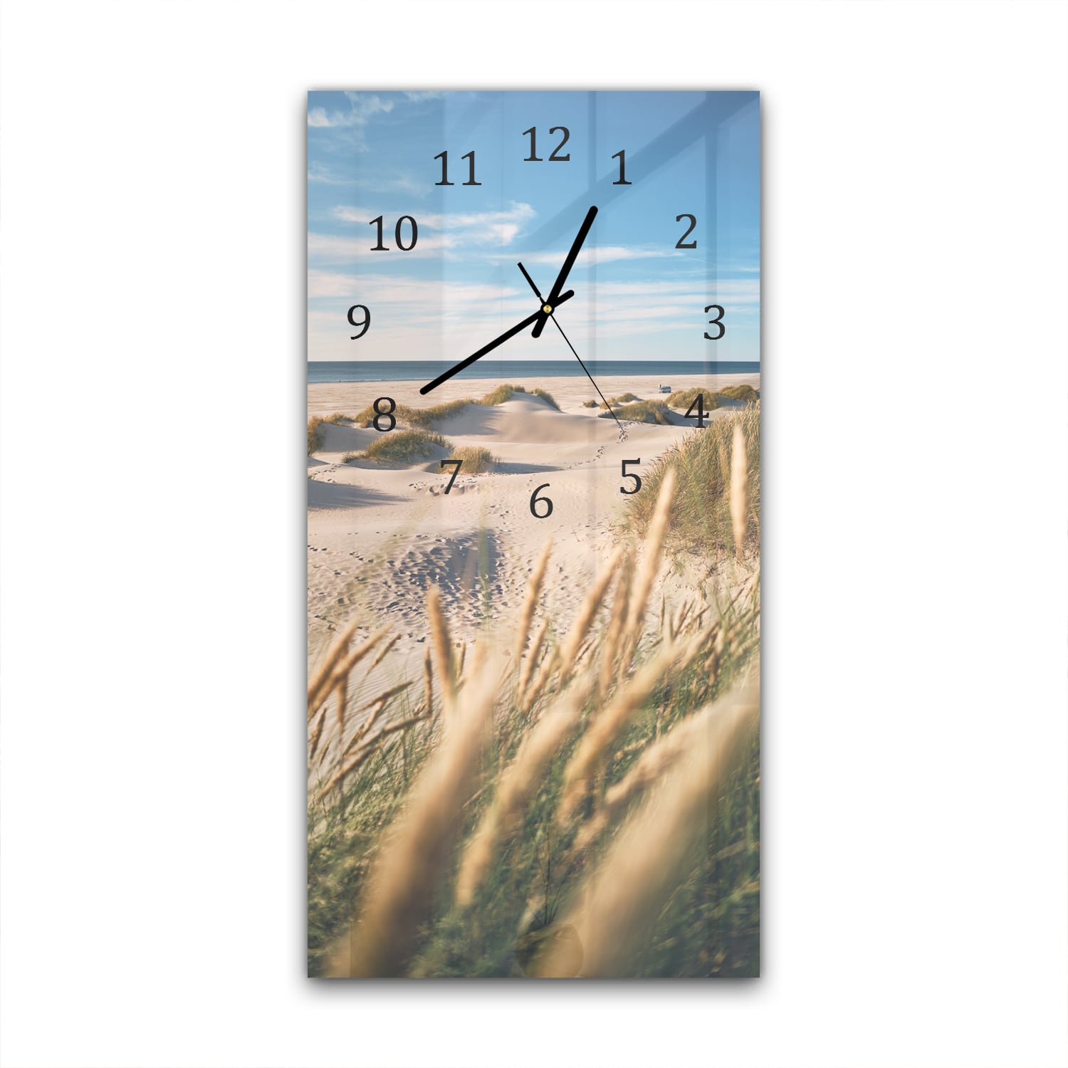 Wanduhr 30x60 - Dünen in Dänemark