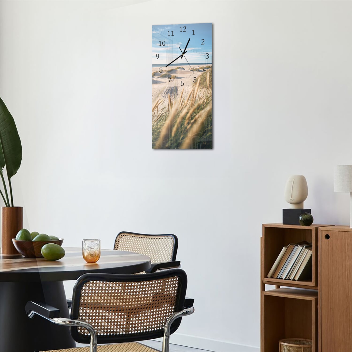 Wanduhr 30x60 - Dünen in Dänemark