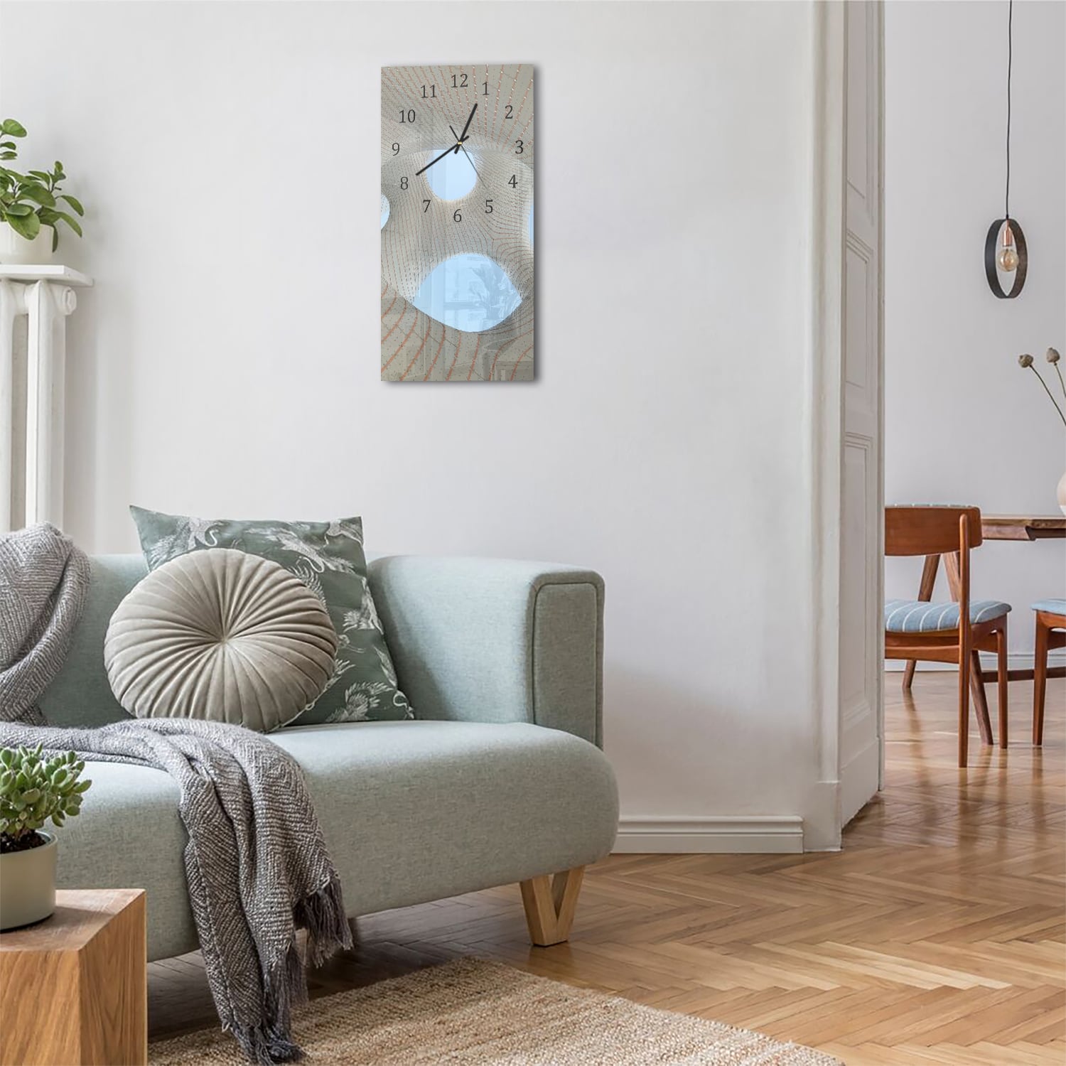 Wanduhr 30x60 - Räumliche Abstraktion