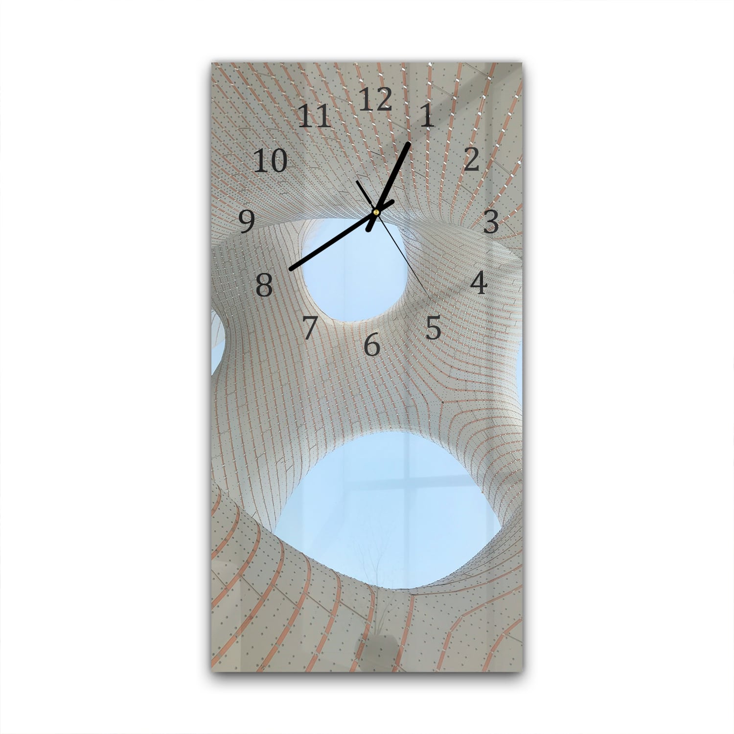 Wanduhr 30x60 - Räumliche Abstraktion