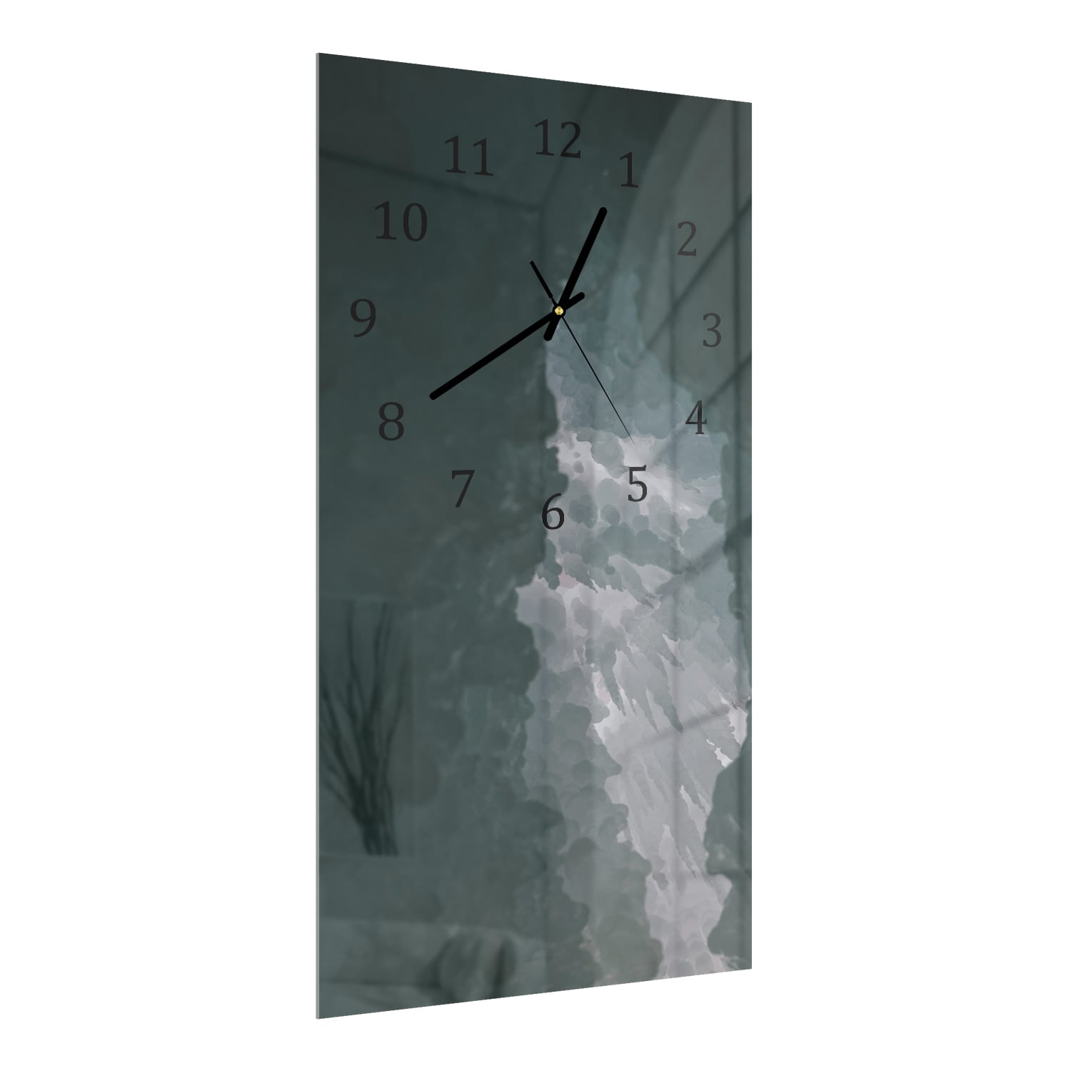 Wanduhr 30x60 - Natürliche Eishöhle