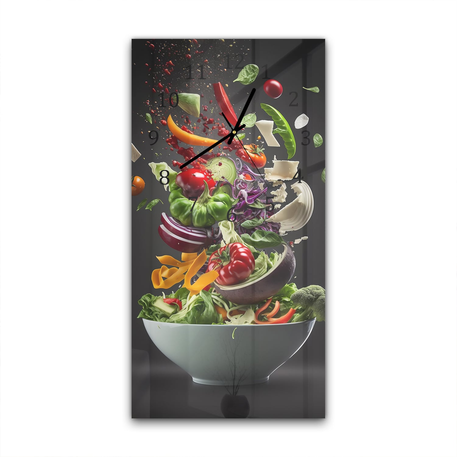 Wanduhr 30x60 - Gemüse-Explosion