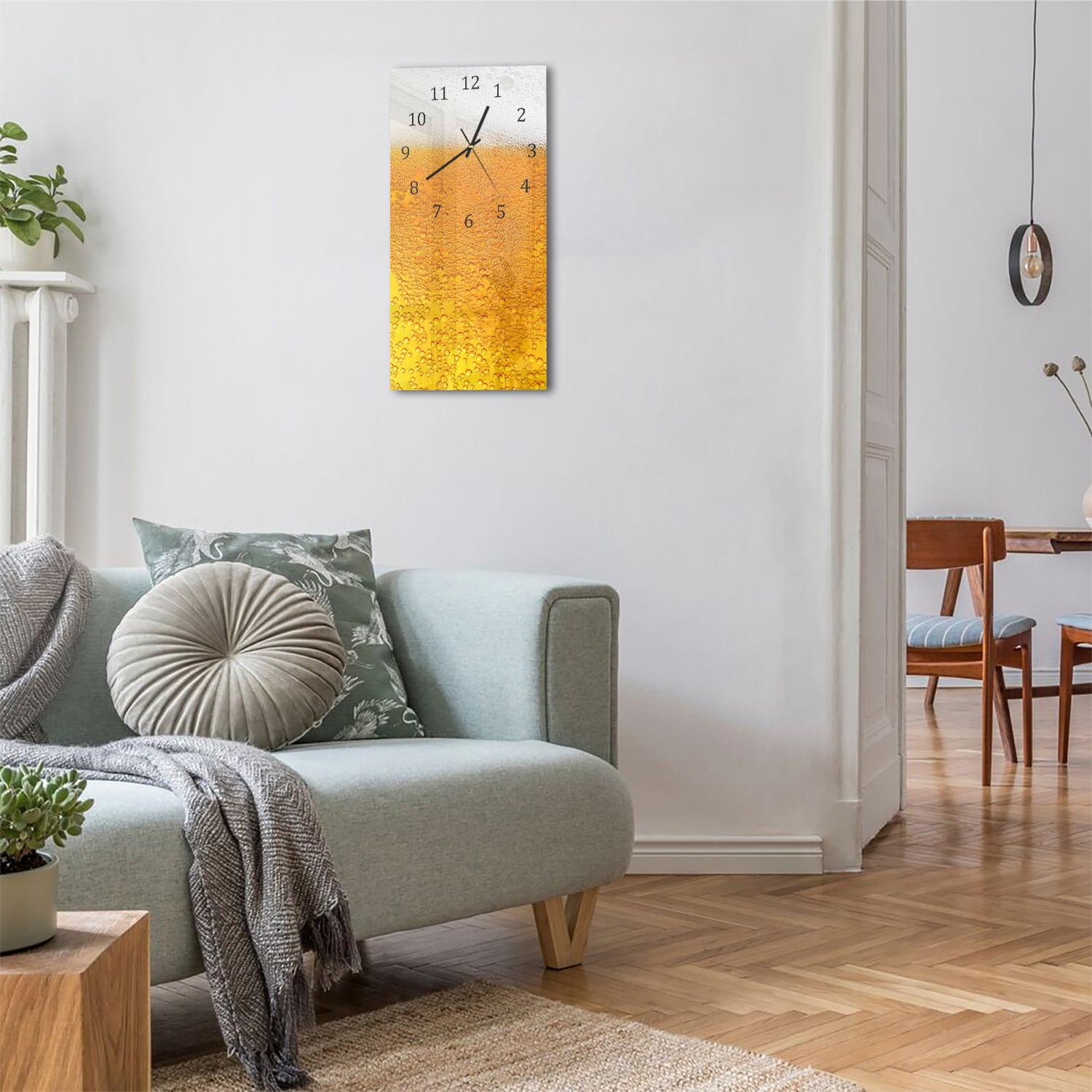 Wanduhr 30x60 - Bier