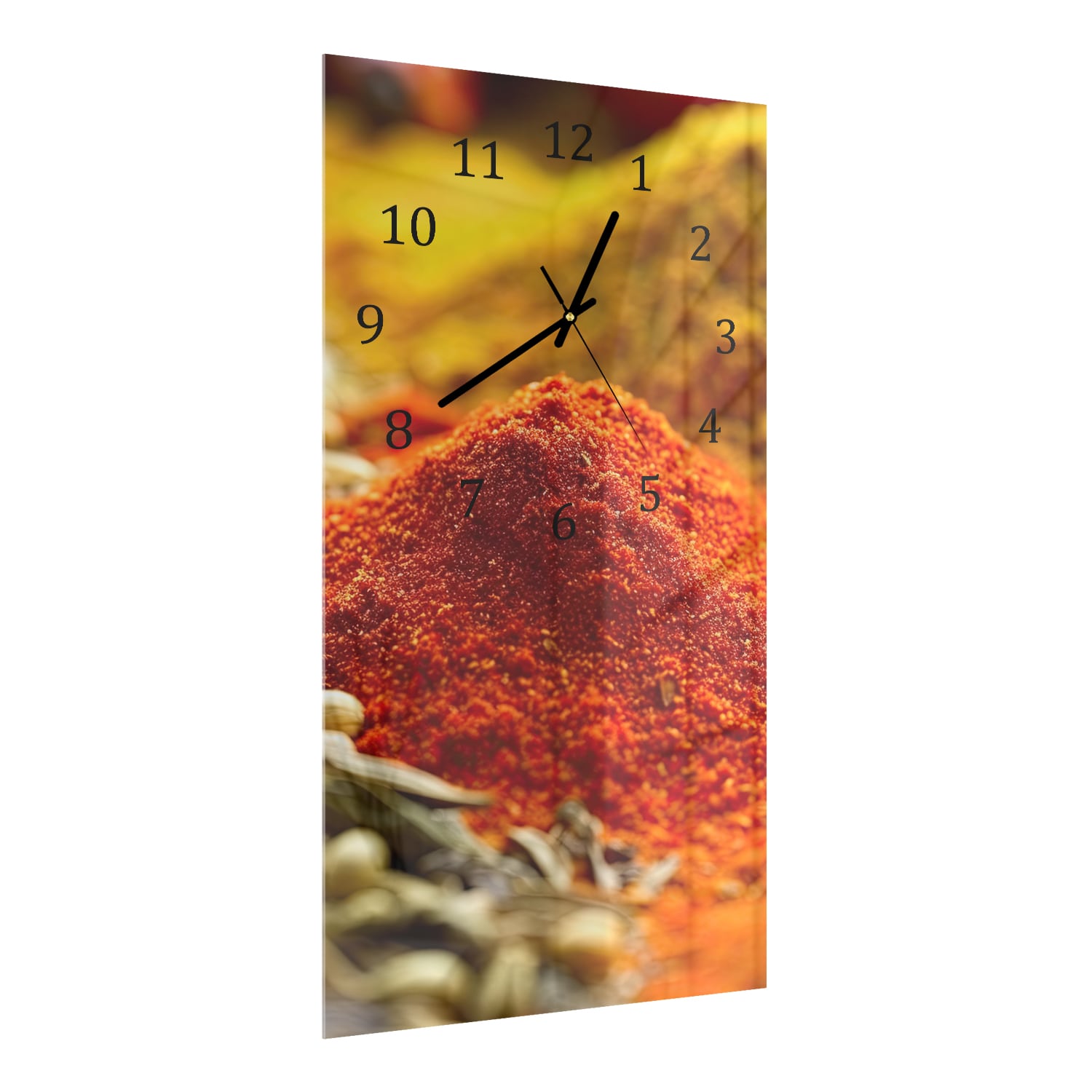 Wanduhr 30x60 - Gewürzmix Nahaufnahme