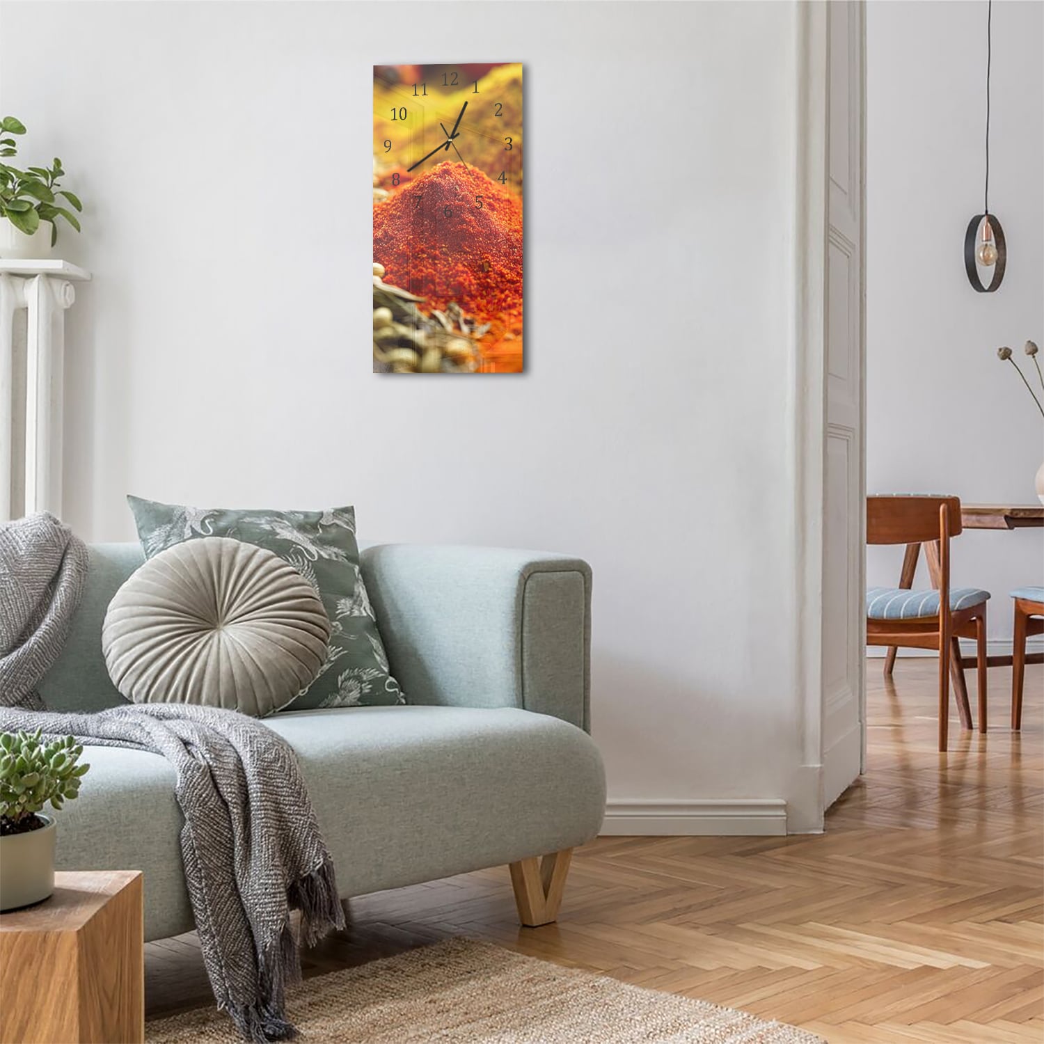Wanduhr 30x60 - Gewürzmix Nahaufnahme