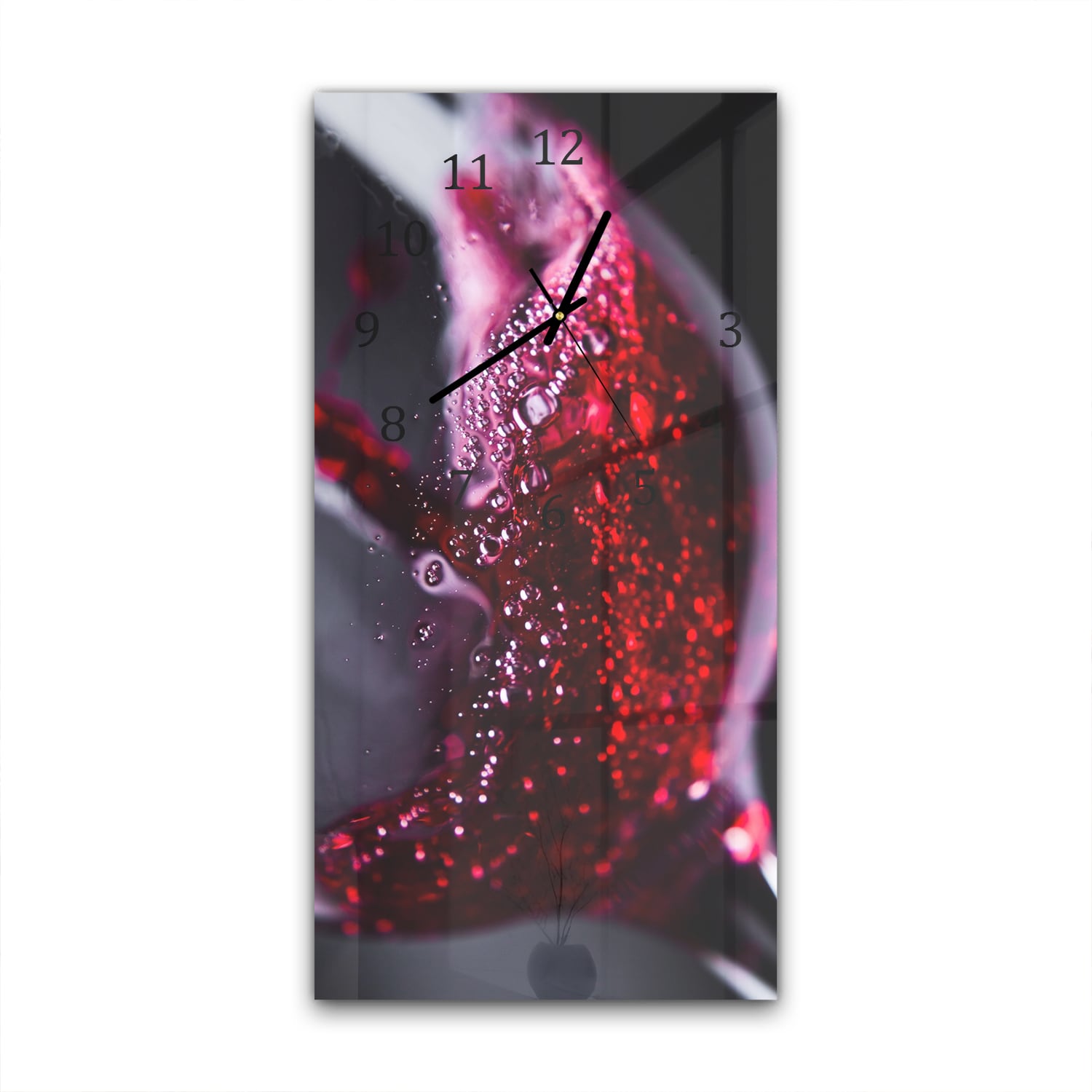 Wanduhr 30x60 - Wein im Detail