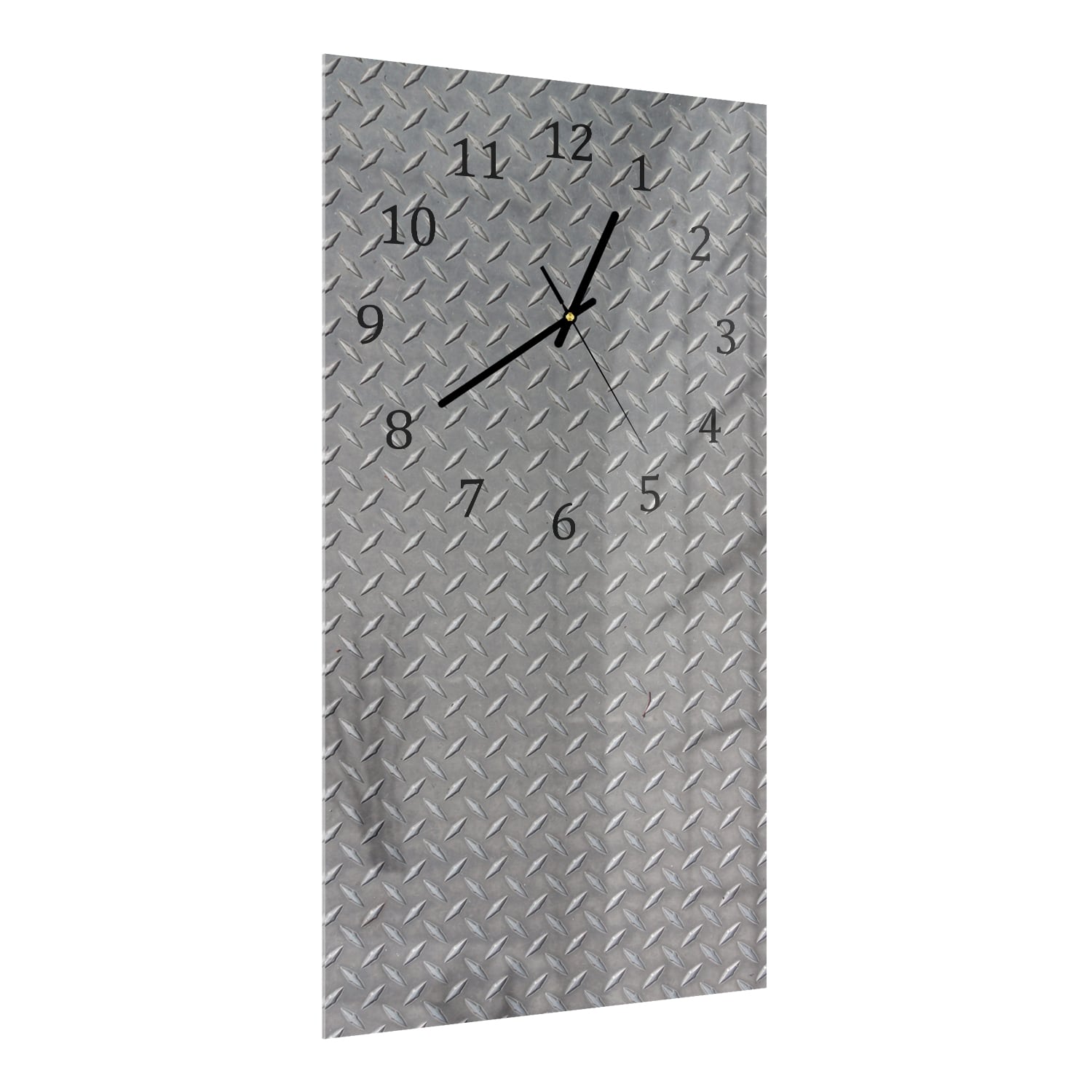 Wanduhr 30x60 - Riffelblech-Textur