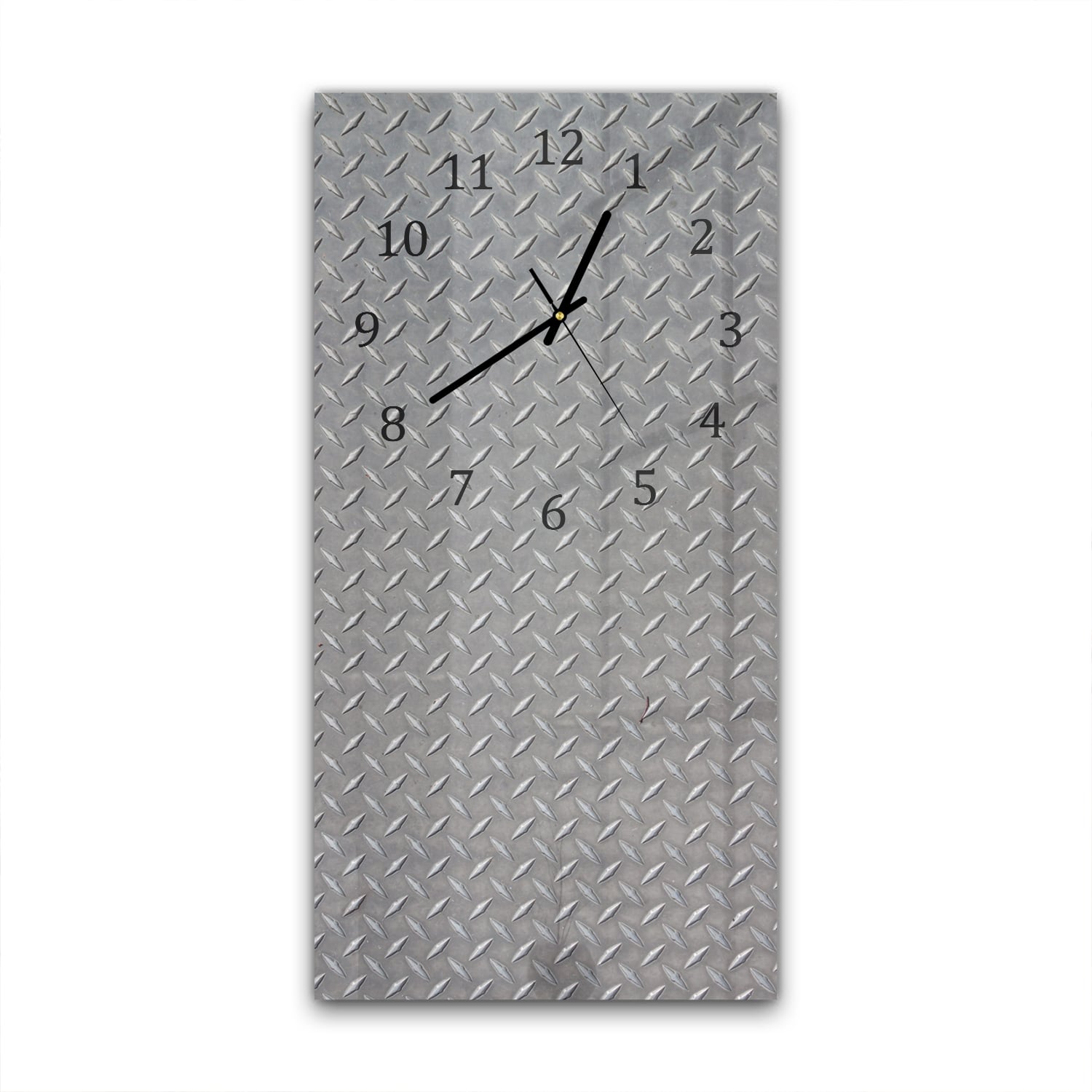 Wanduhr 30x60 - Riffelblech-Textur