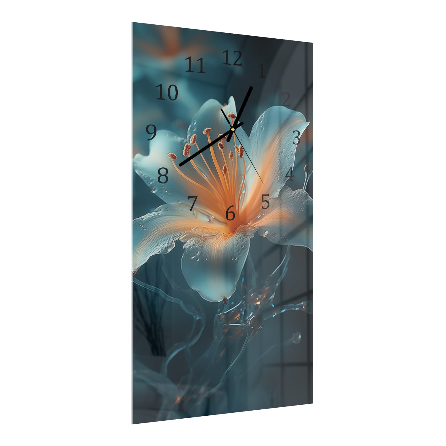 Wanduhr 30x60 - Magische Lilie