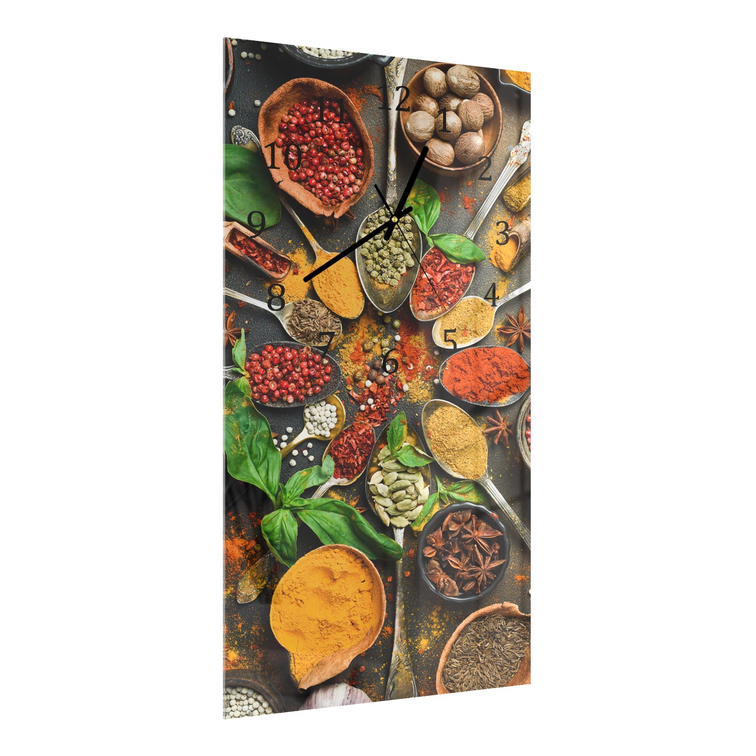Wanduhr 30x60 - Würzige Farbenpracht