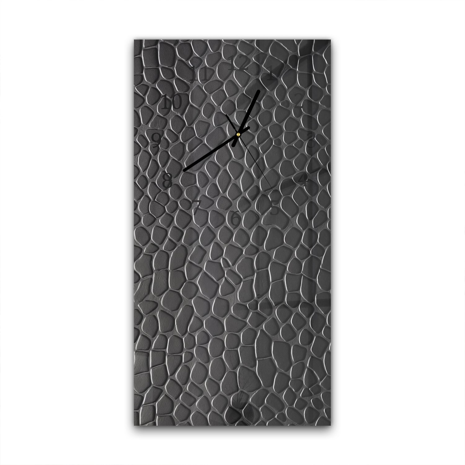 Wanduhr 30x60 - Nahaufnahme Leder