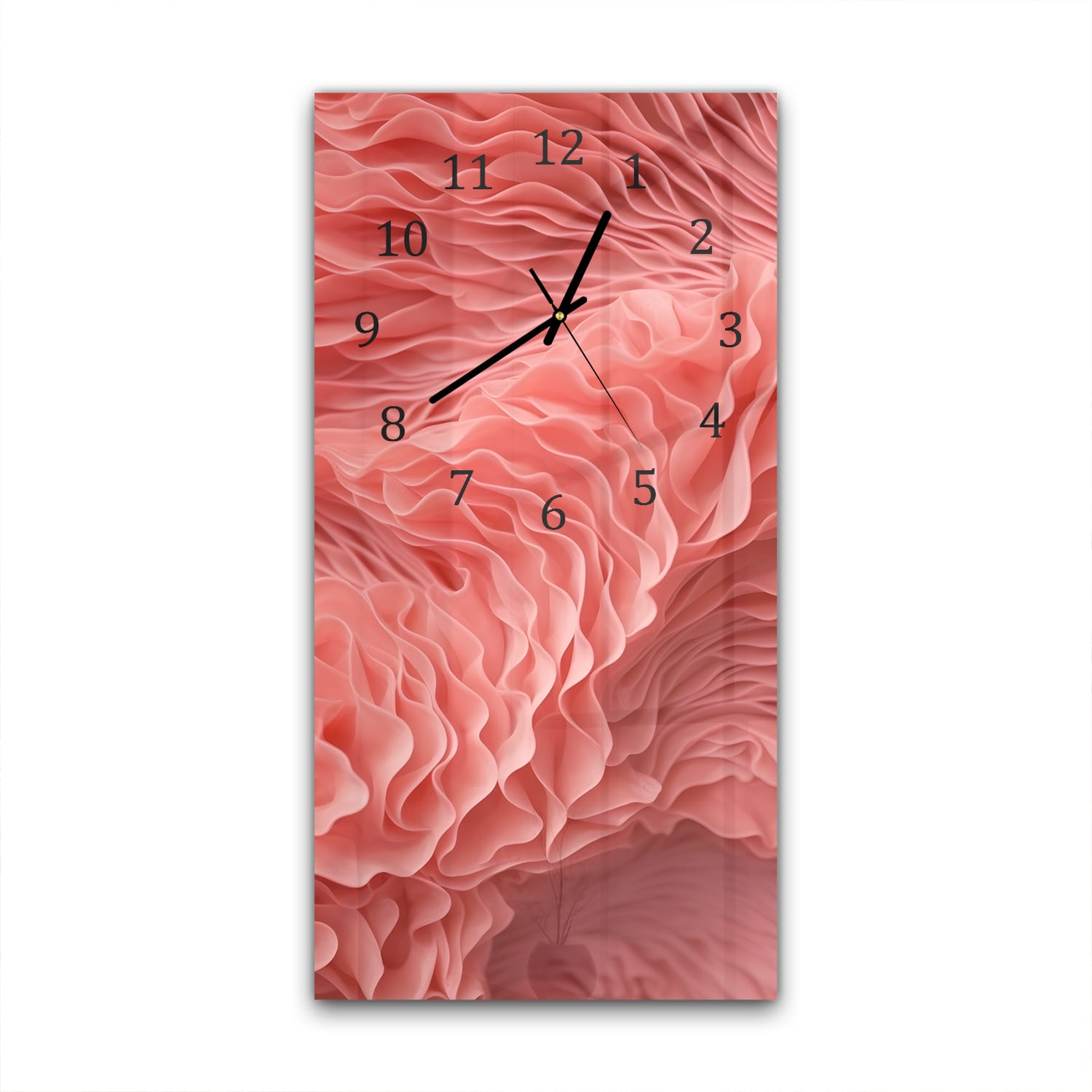 Wanduhr 30x60 - Organische Textur von Korallen