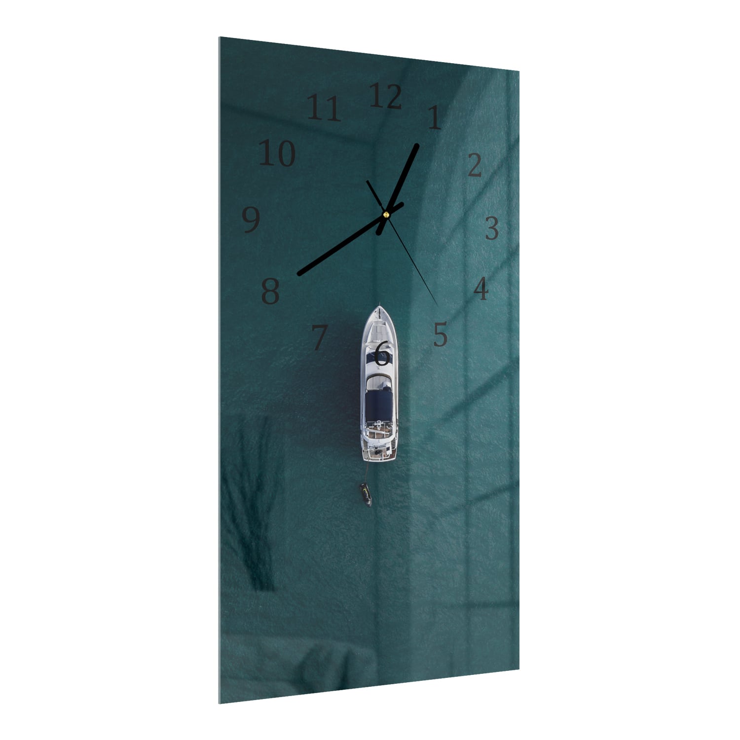 Wanduhr 30x60 - Jacht im Ozean