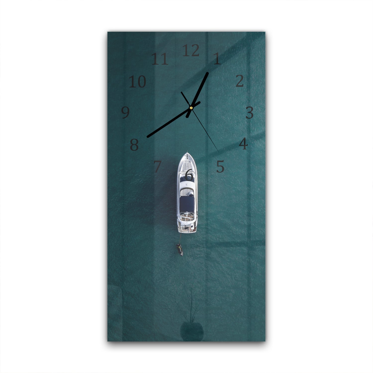 Wanduhr 30x60 - Jacht im Ozean