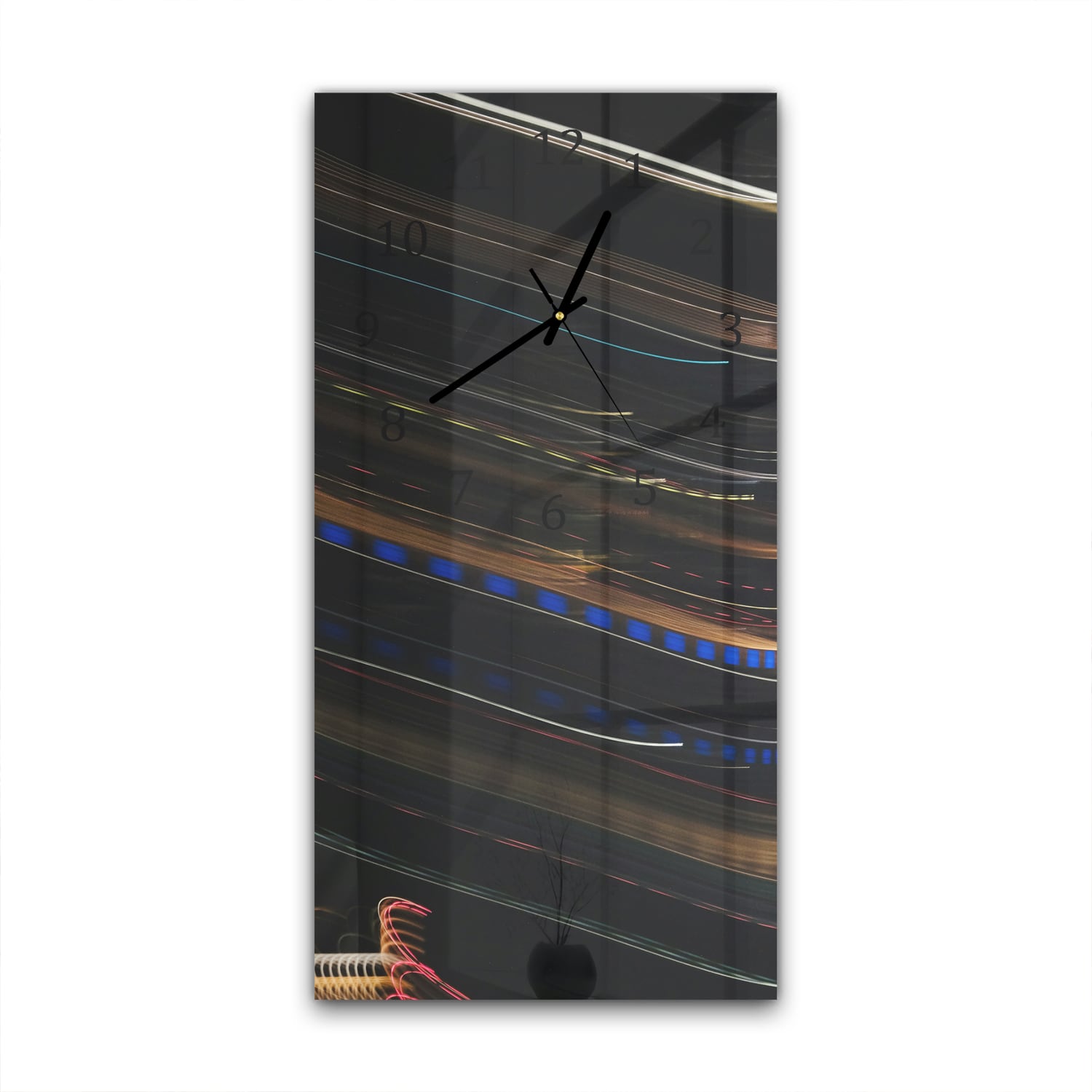 Wanduhr 30x60 - Bewegende Lichtmuster