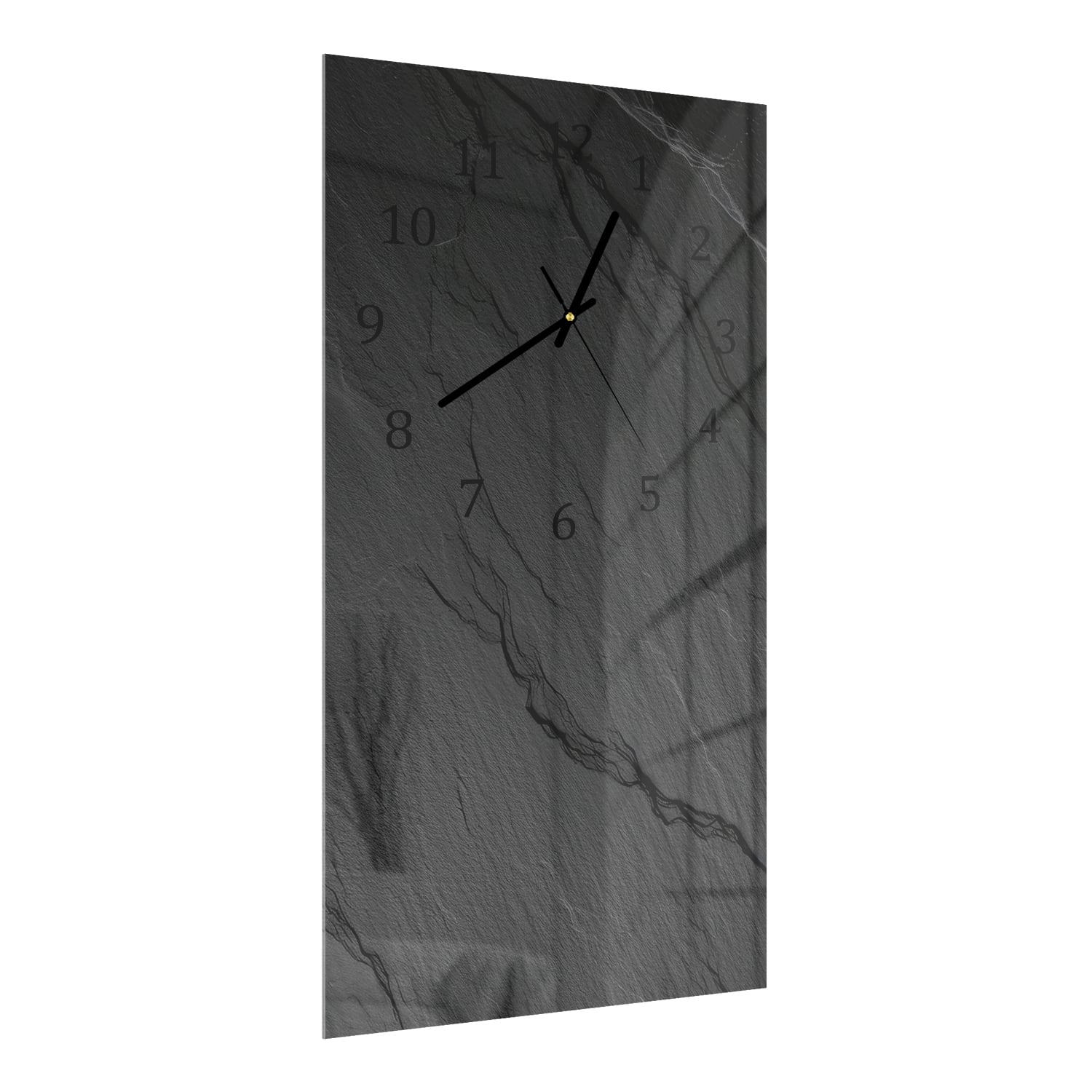 Wanduhr 30x60 - Schiefer Schwarz