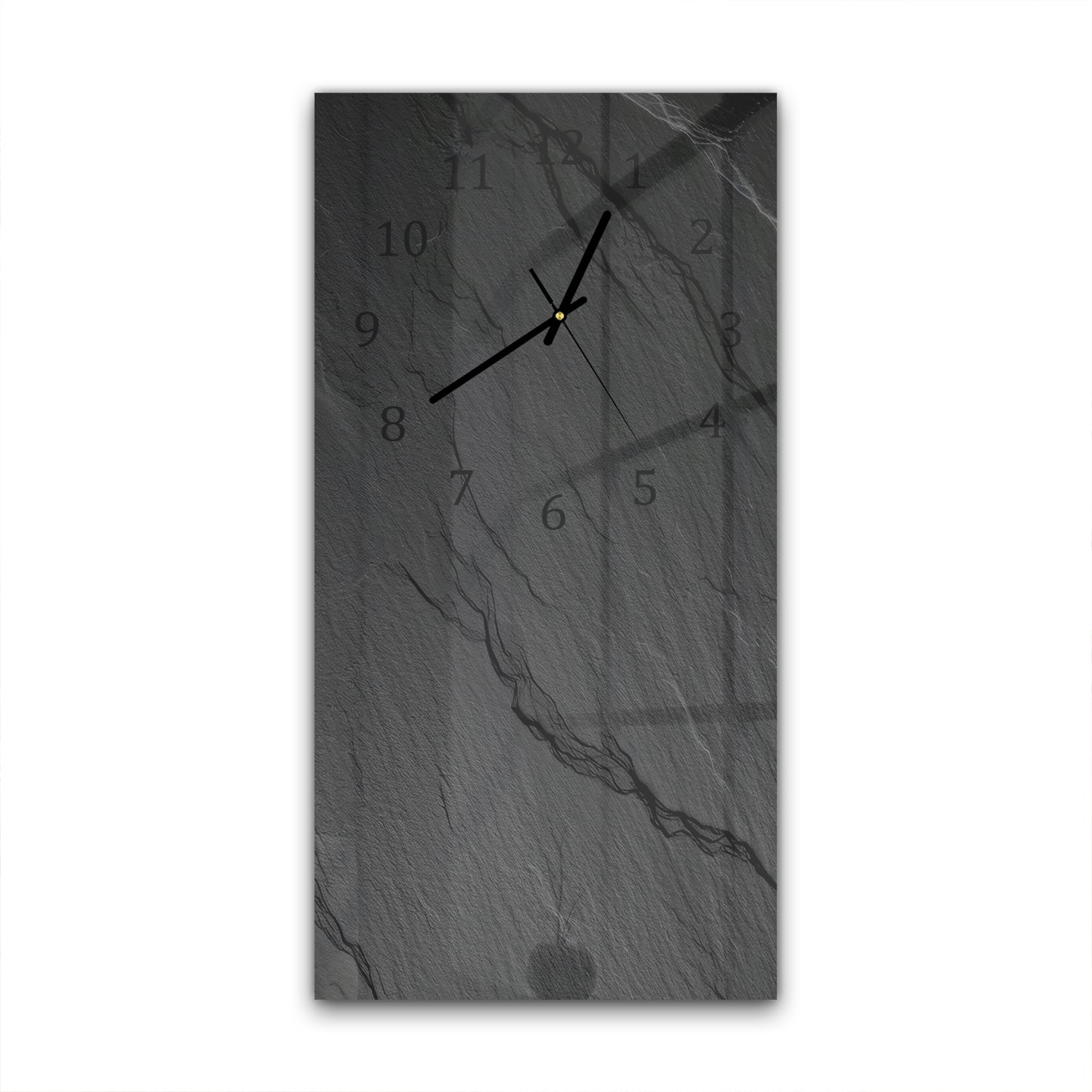 Wanduhr 30x60 - Schiefer Schwarz
