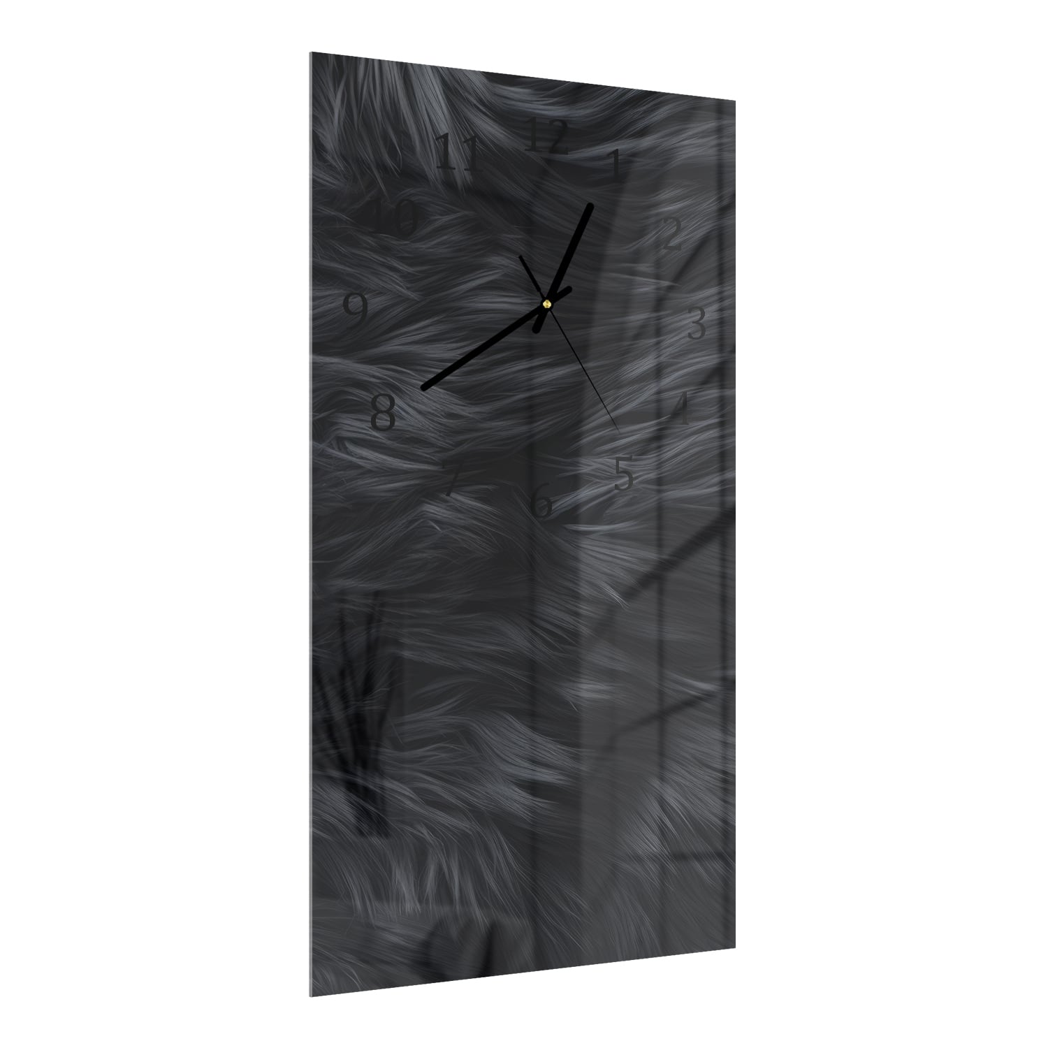 Wanduhr 30x60 - Schwarzes Fell