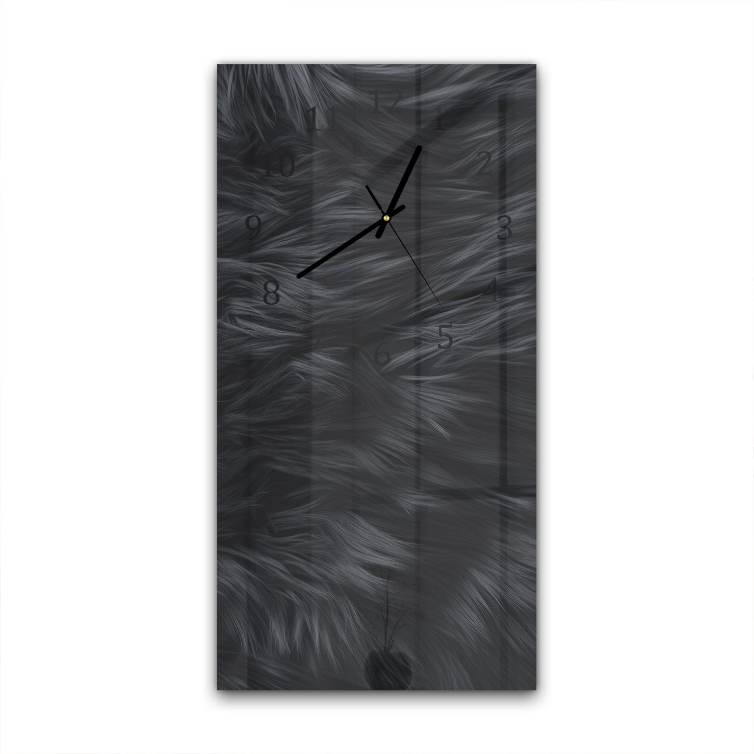 Wanduhr 30x60 - Schwarzes Fell