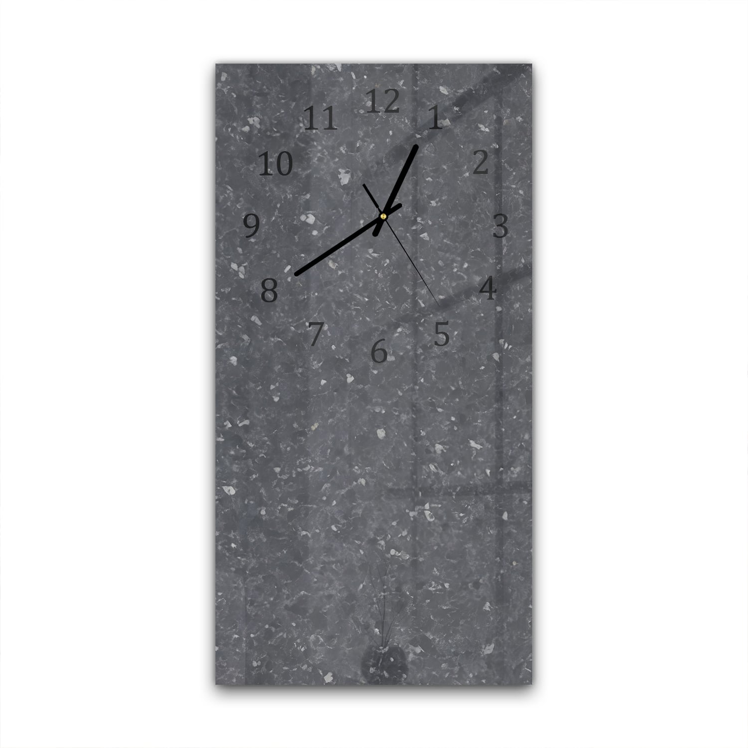 Wanduhr 30x60 - Schwarzer Granit
