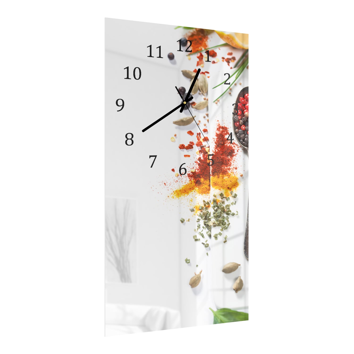 Wanduhr 30x60 - Palette der Gewürze