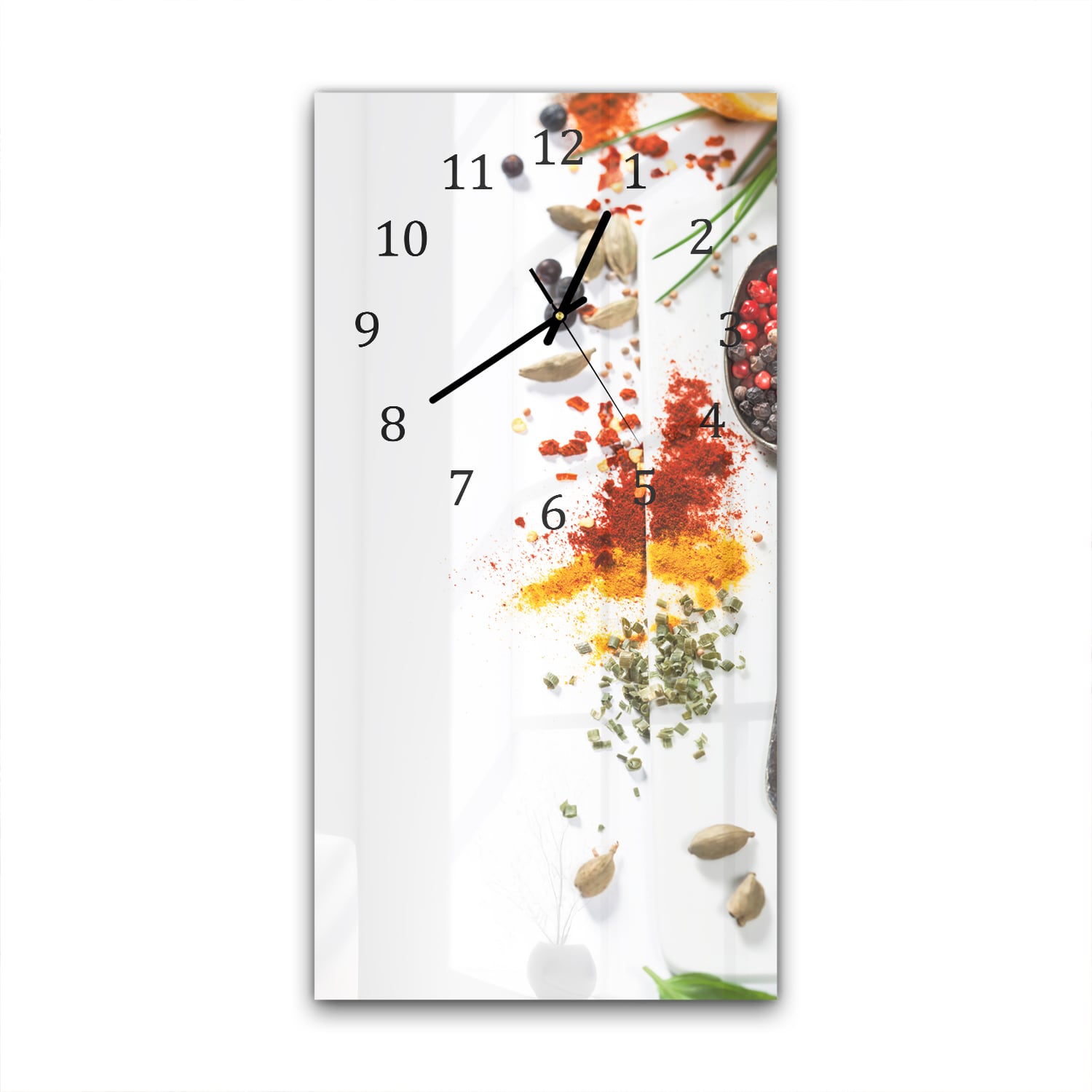 Wanduhr 30x60 - Palette der Gewürze