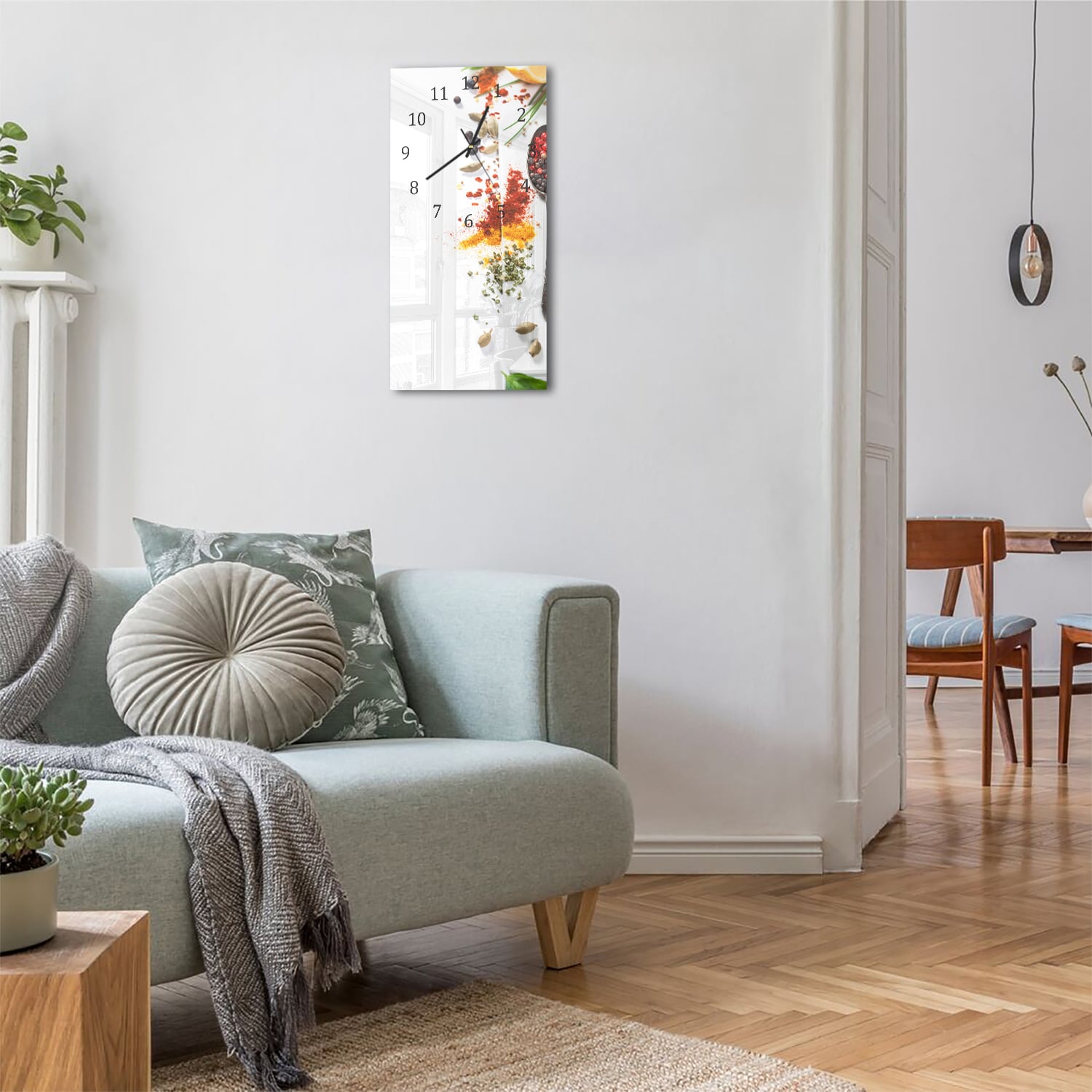 Wanduhr 30x60 - Palette der Gewürze