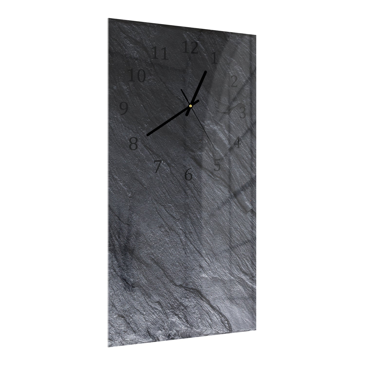 Wanduhr 30x60 - Schwarzer Schiefer